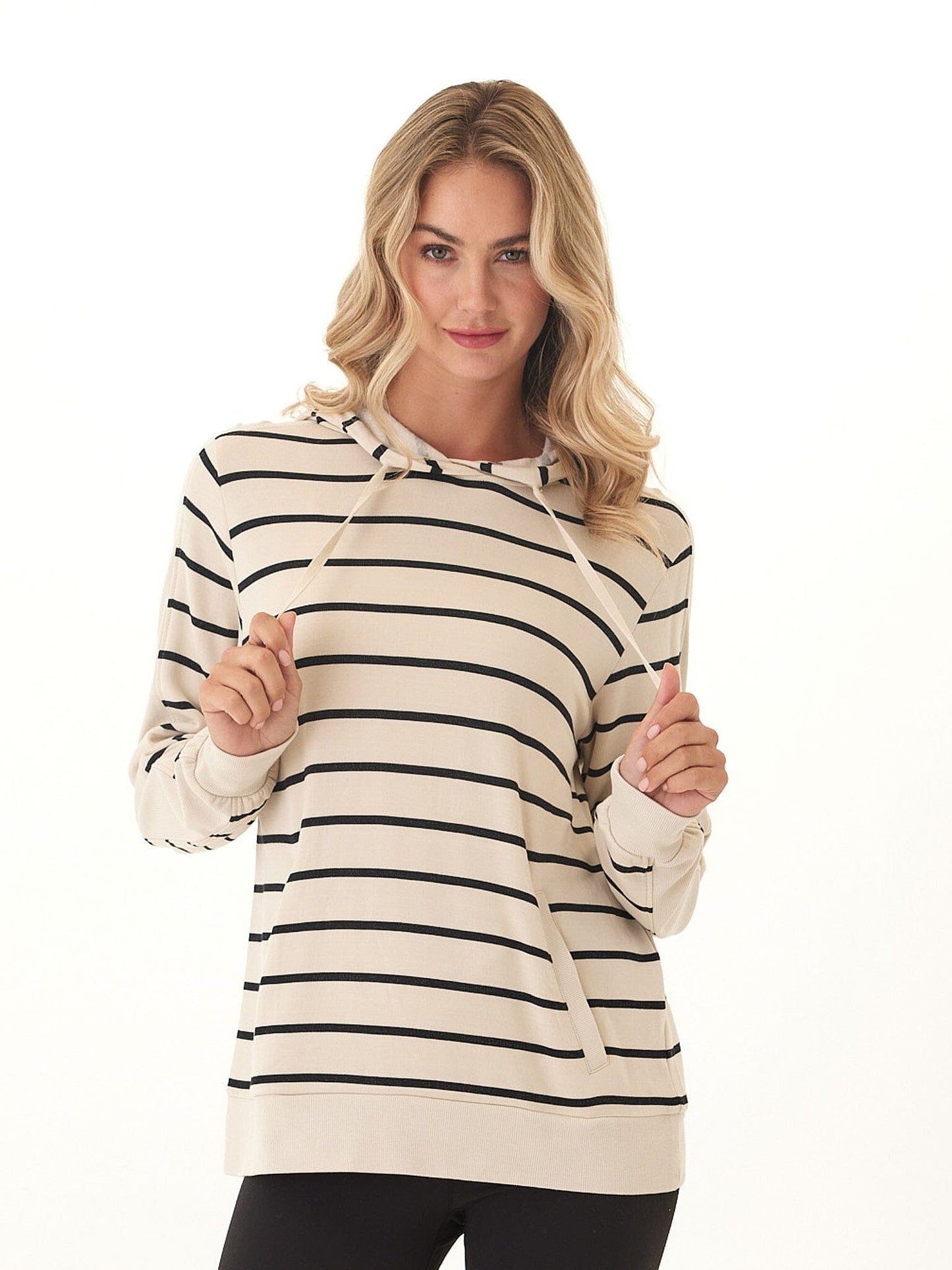 Romi Feather Fleece Rib Mix Hoodie