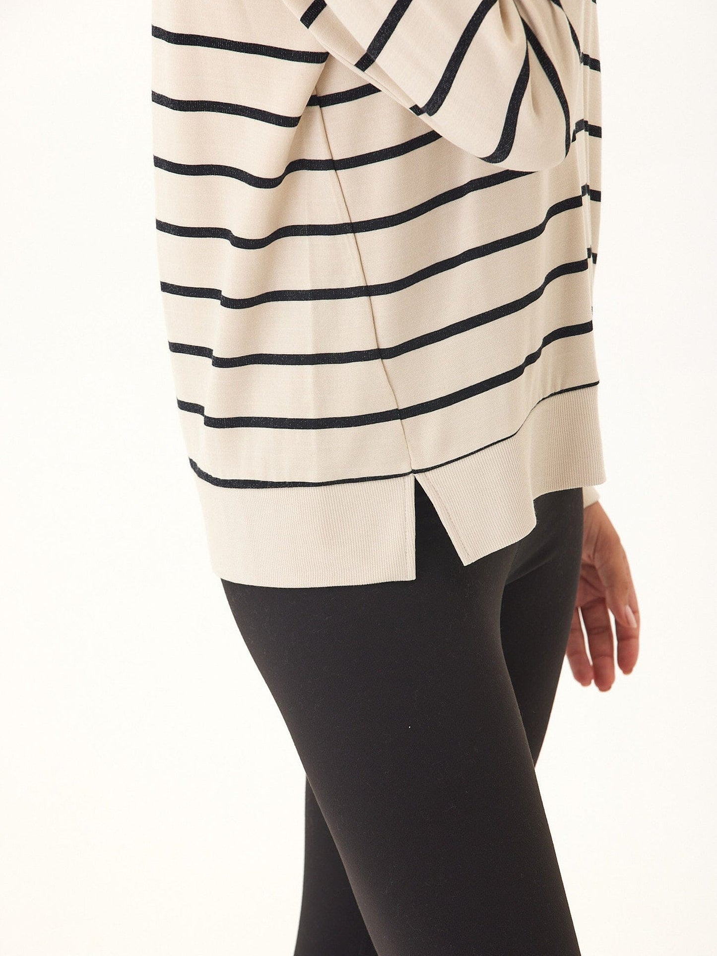 Quincy  Feather Fleece Rib Mix Pullover