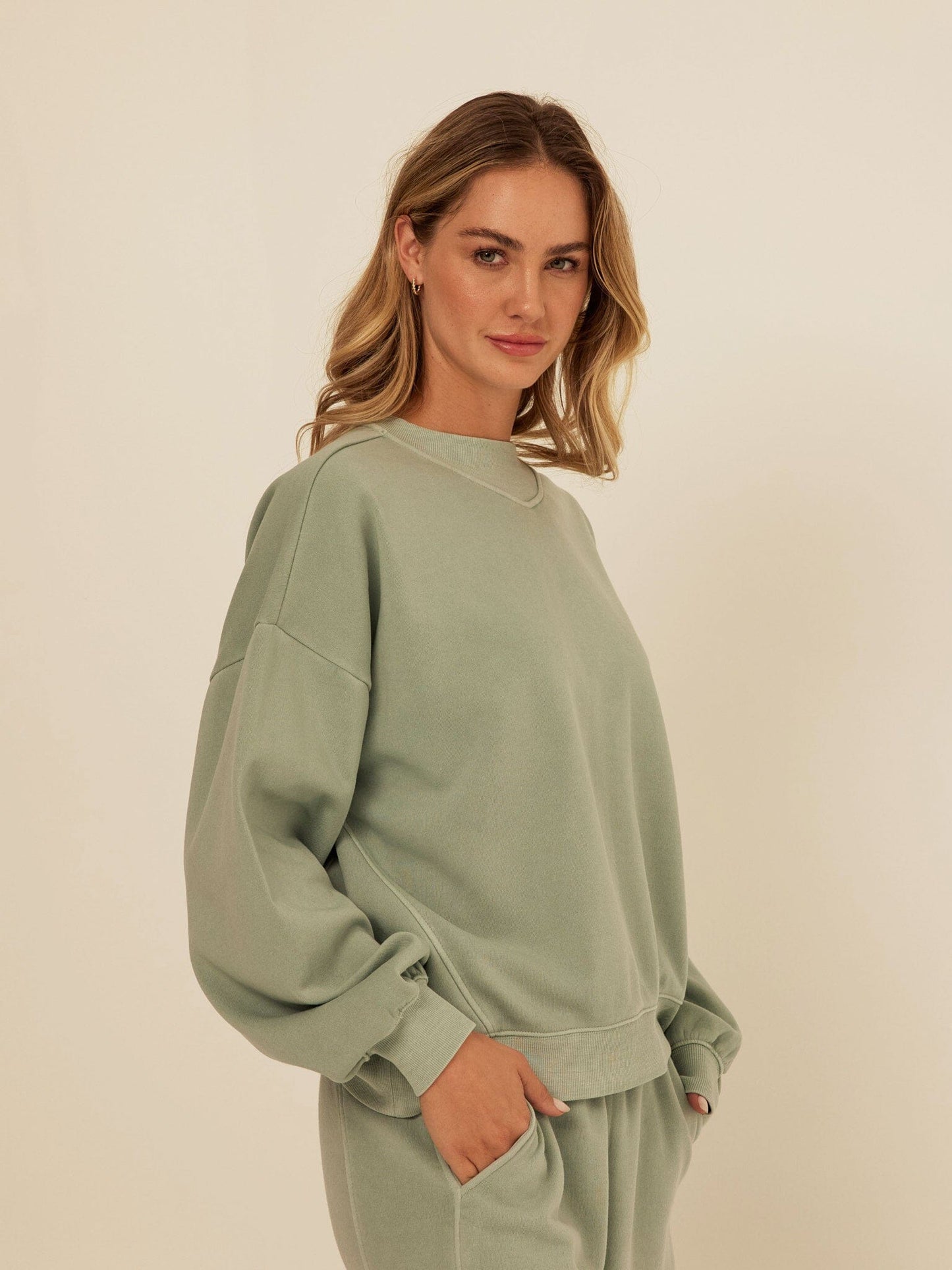 Kaitlyn Mineral Wash Fleece Sweatshirt
