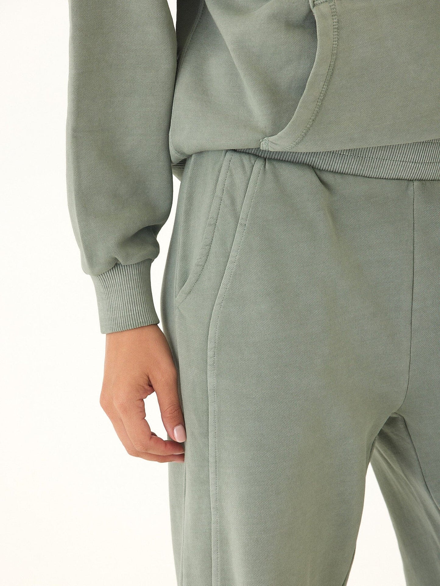 Esmeralda Mineral Wash Cotton Terry Wide Leg Pant