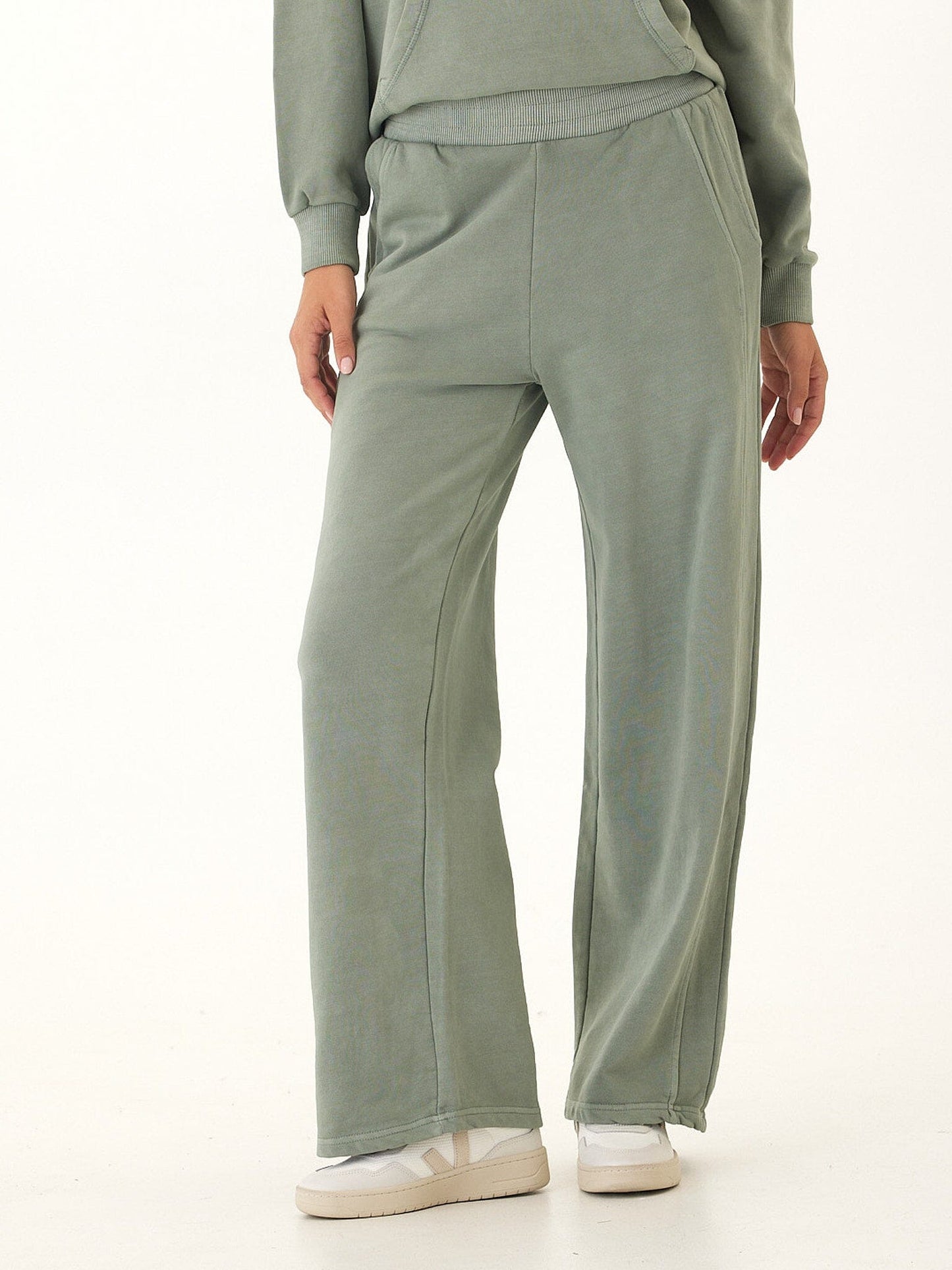 Esmeralda Mineral Wash Cotton Terry Wide Leg Pant