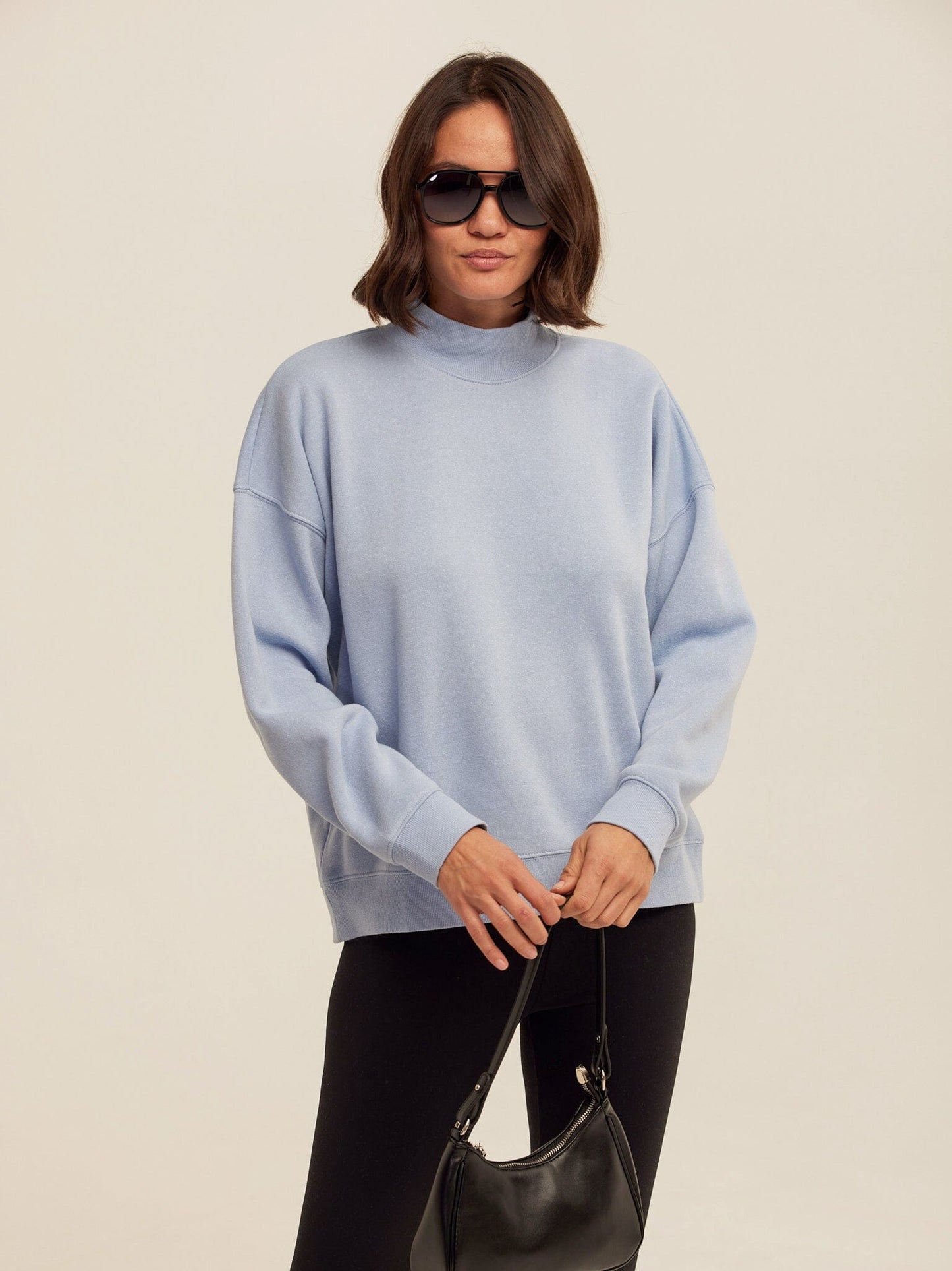 Karlie Triblend Fleece Mock Neck Pullover