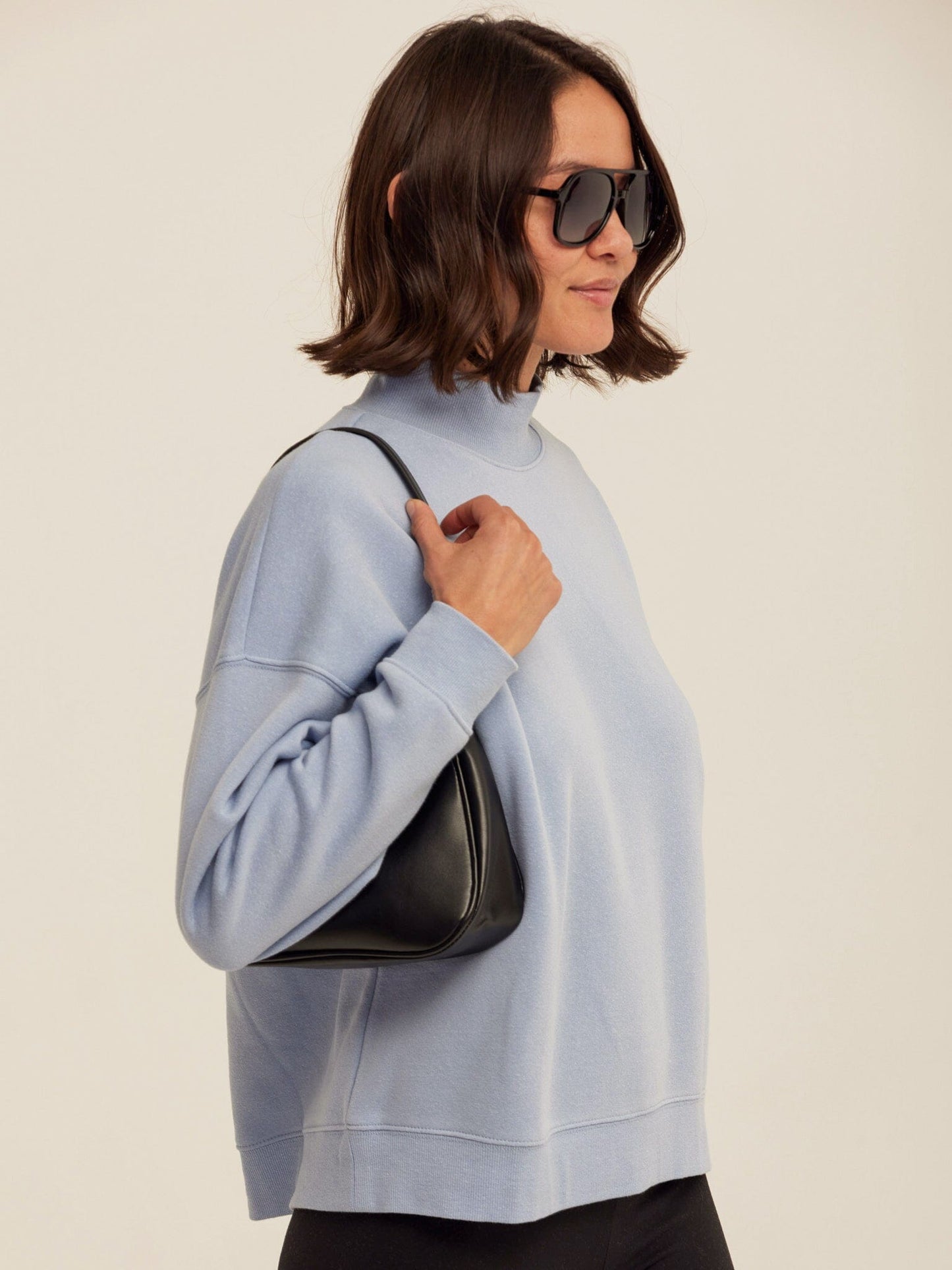 Karlie Triblend Fleece Mock Neck Pullover