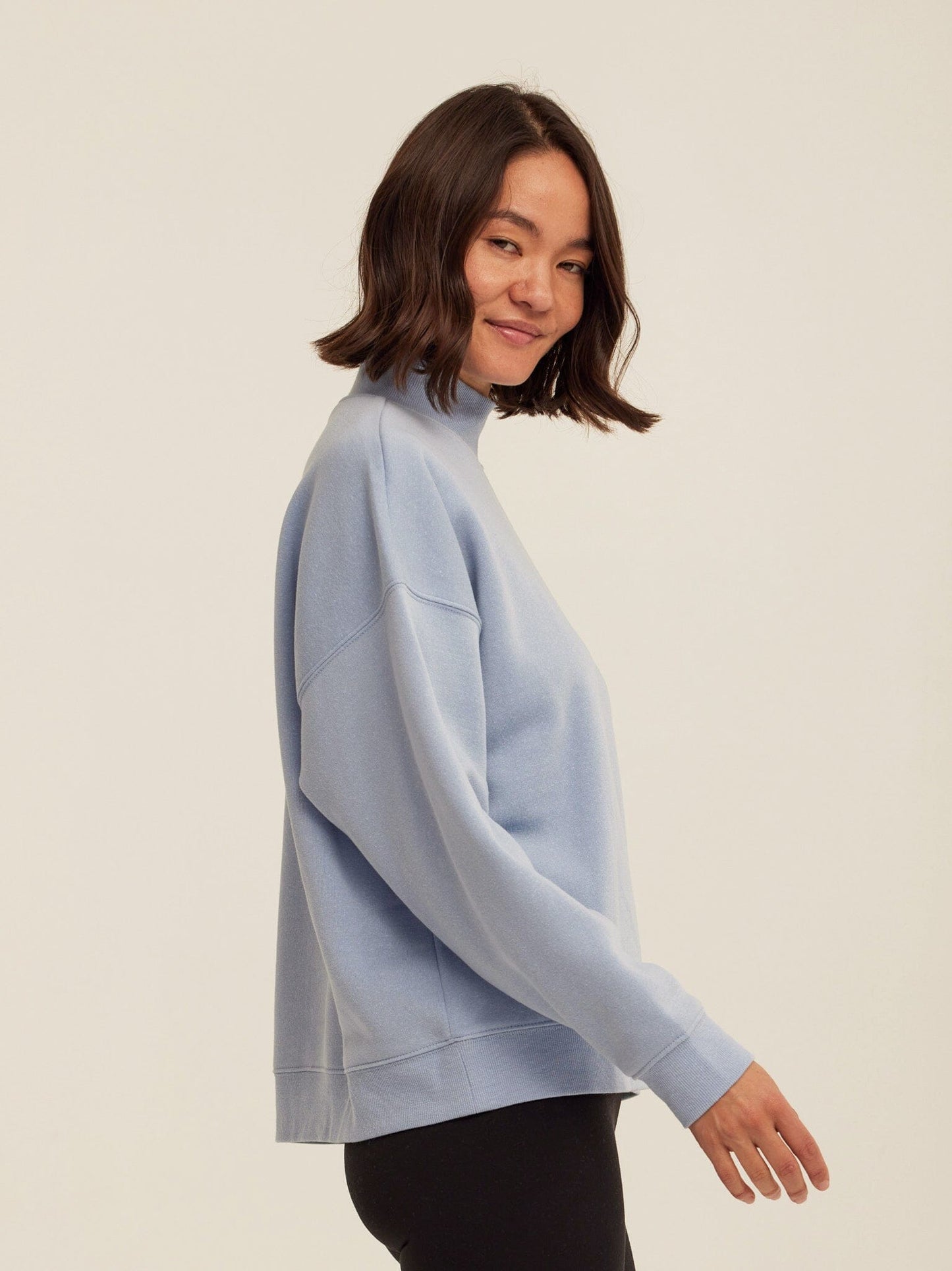Karlie Triblend Fleece Mock Neck Pullover