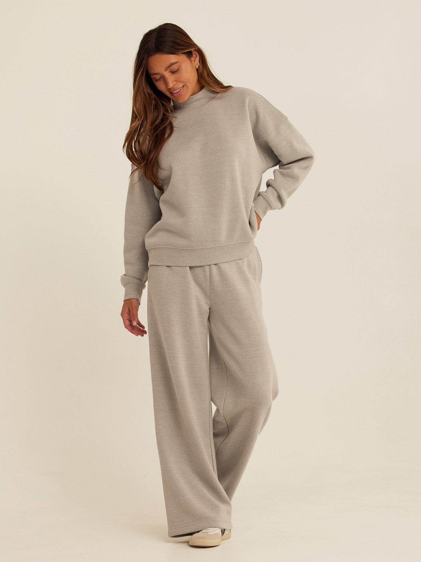 Karlie Triblend Fleece Mock Neck Pullover