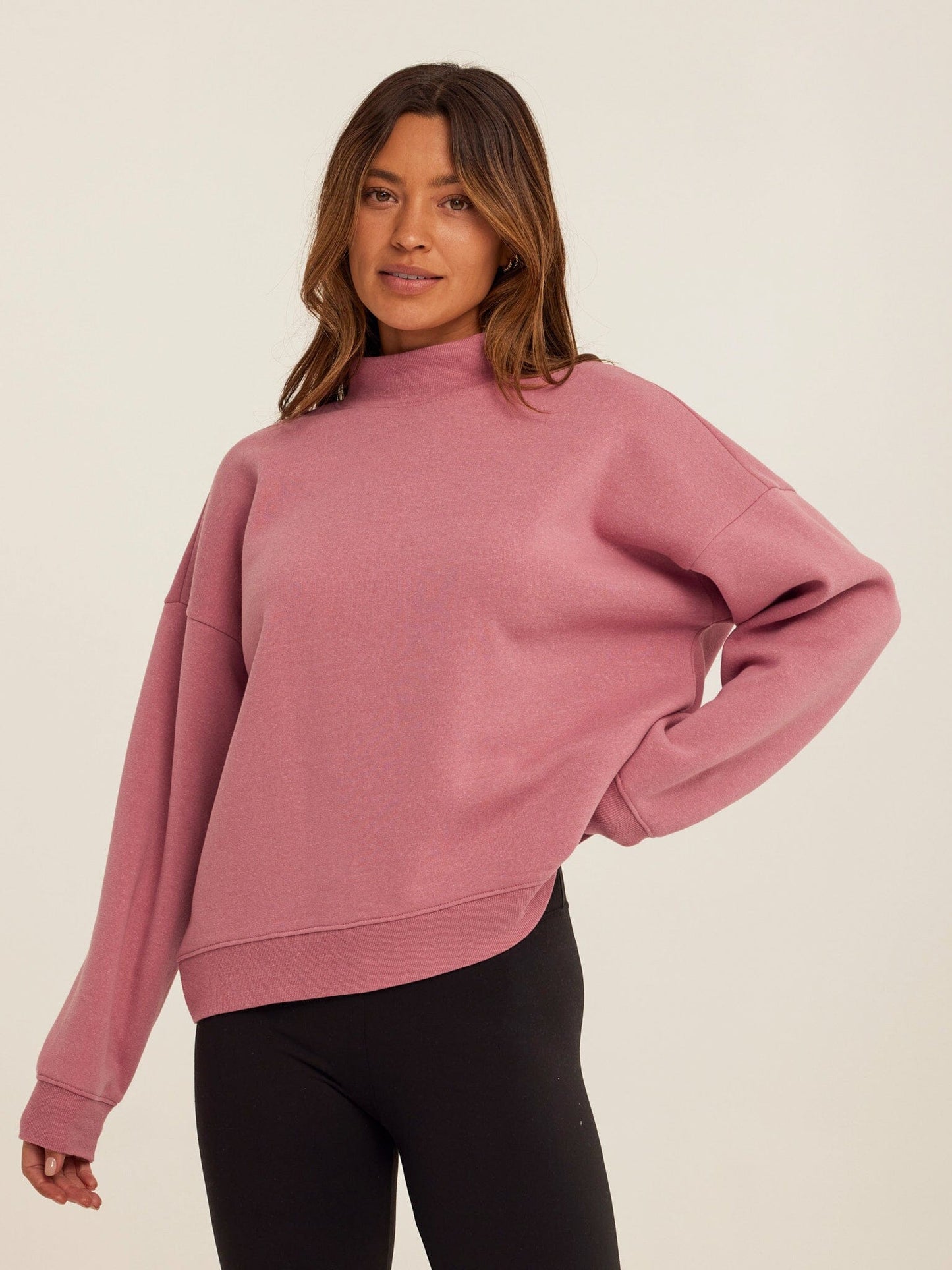 Karlie Triblend Fleece Mock Neck Pullover