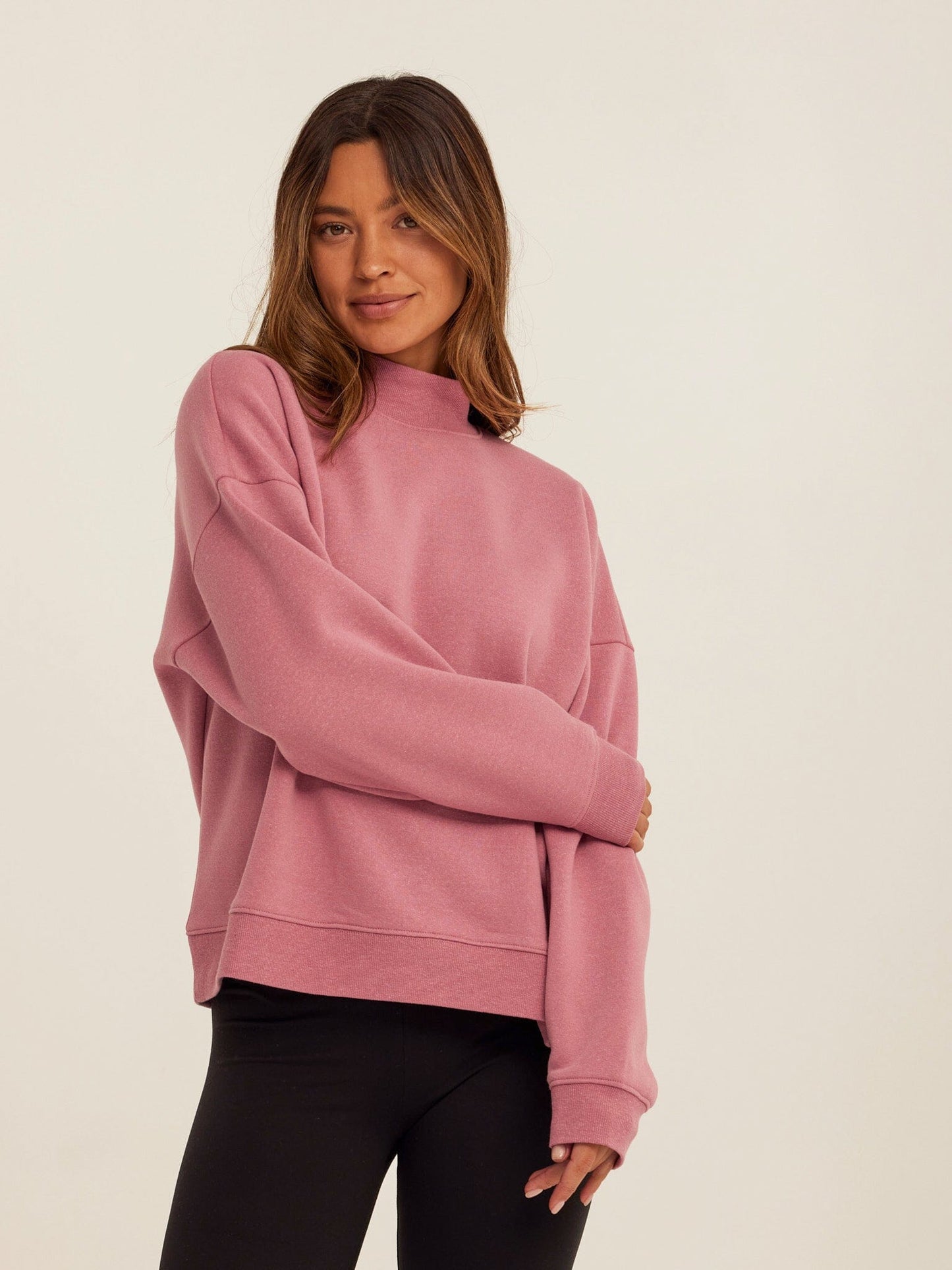 Karlie Triblend Fleece Mock Neck Pullover