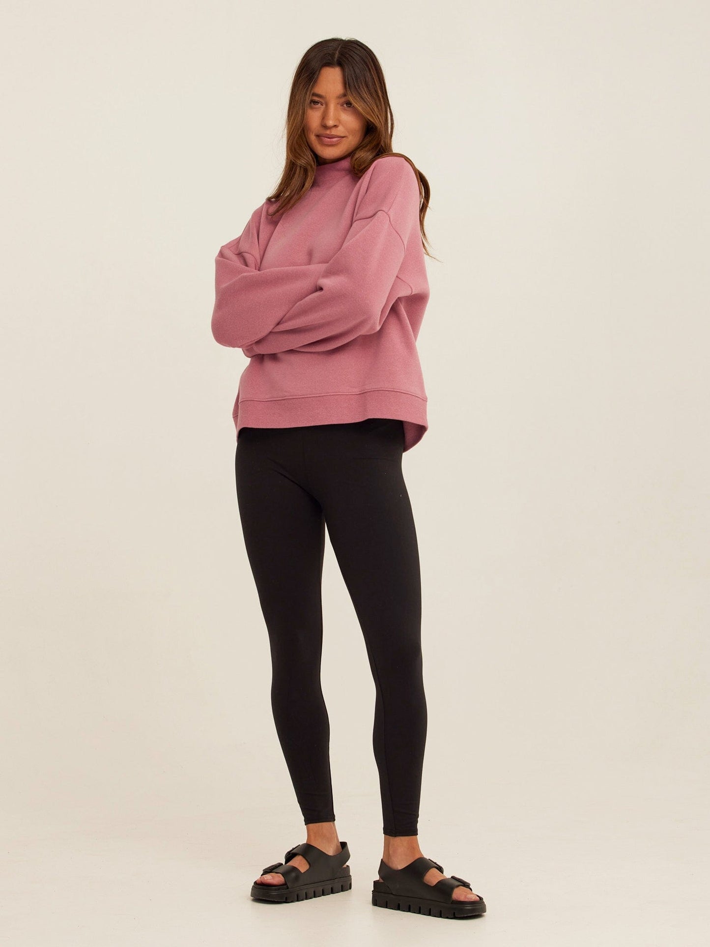 Karlie Triblend Fleece Mock Neck Pullover