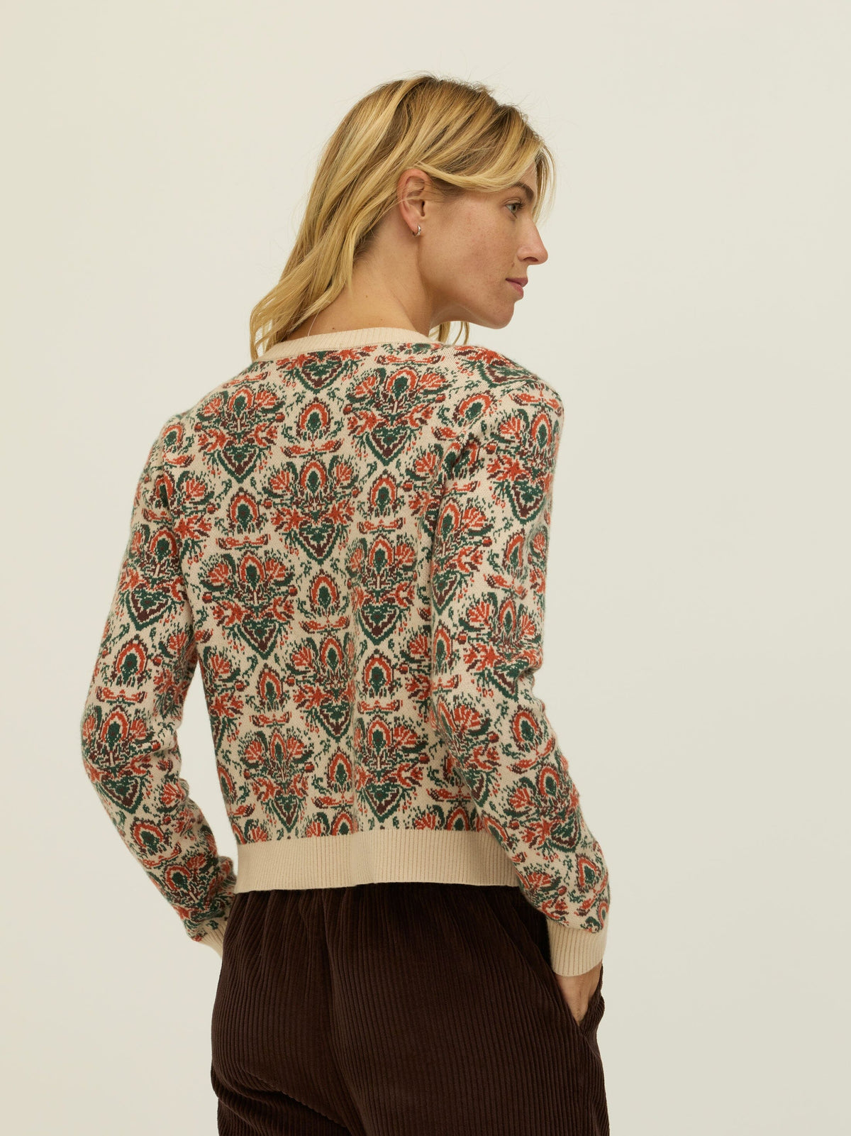 Effie Baroque Floral Cozy Cardigan