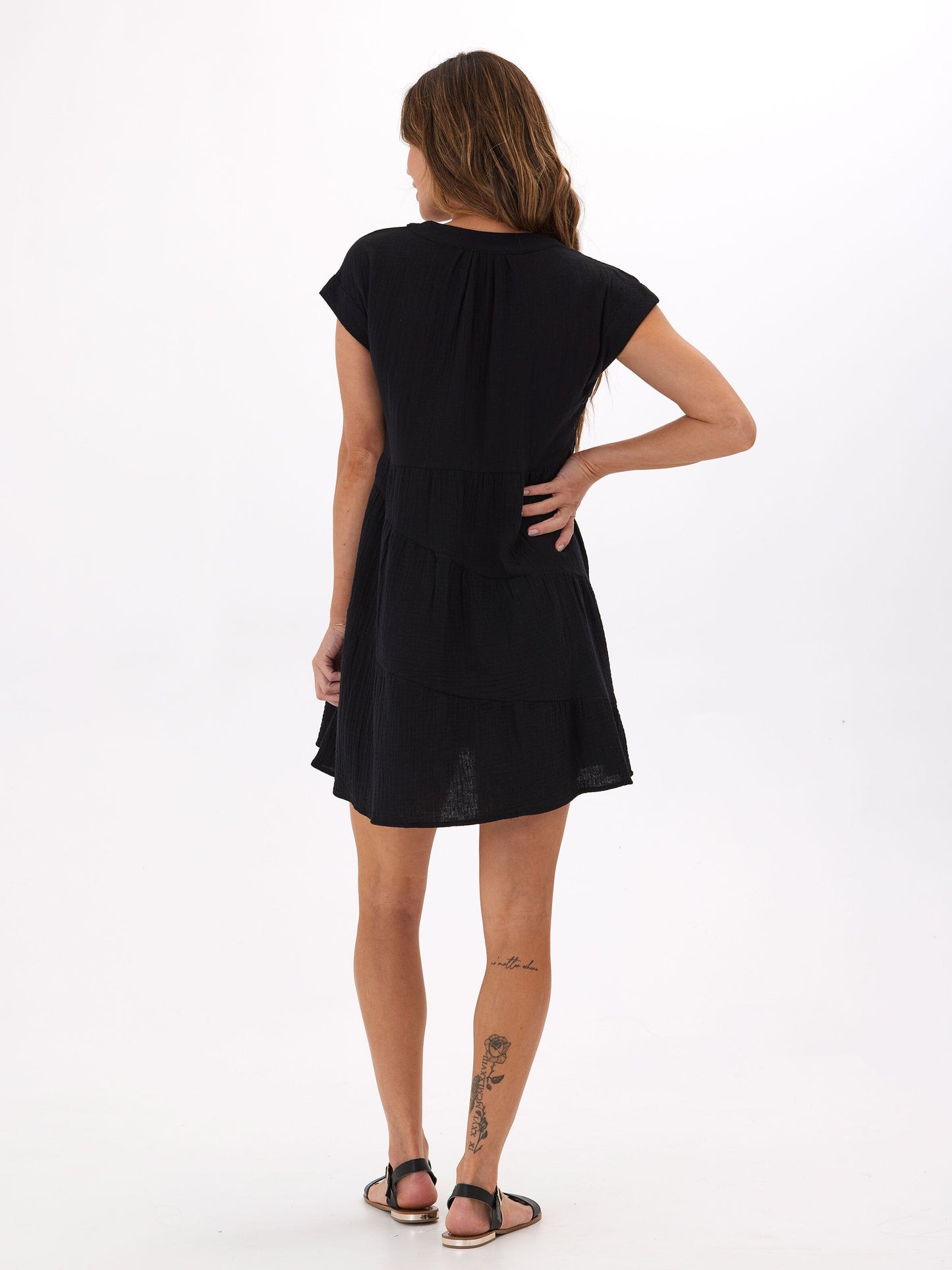Delphine Gauze Asymmetrical Dress