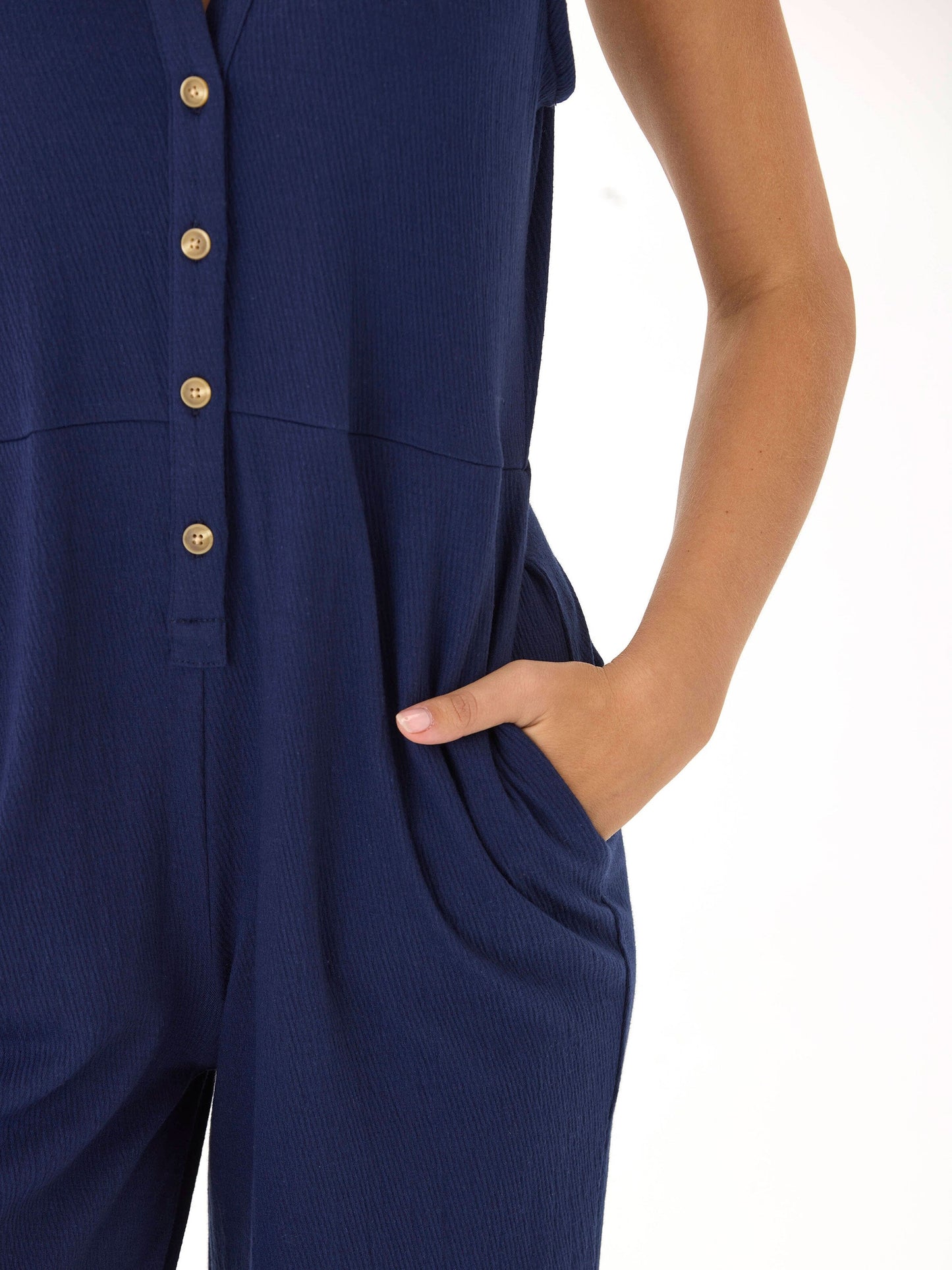 Livvie Smocked Jersey Jumpsuit