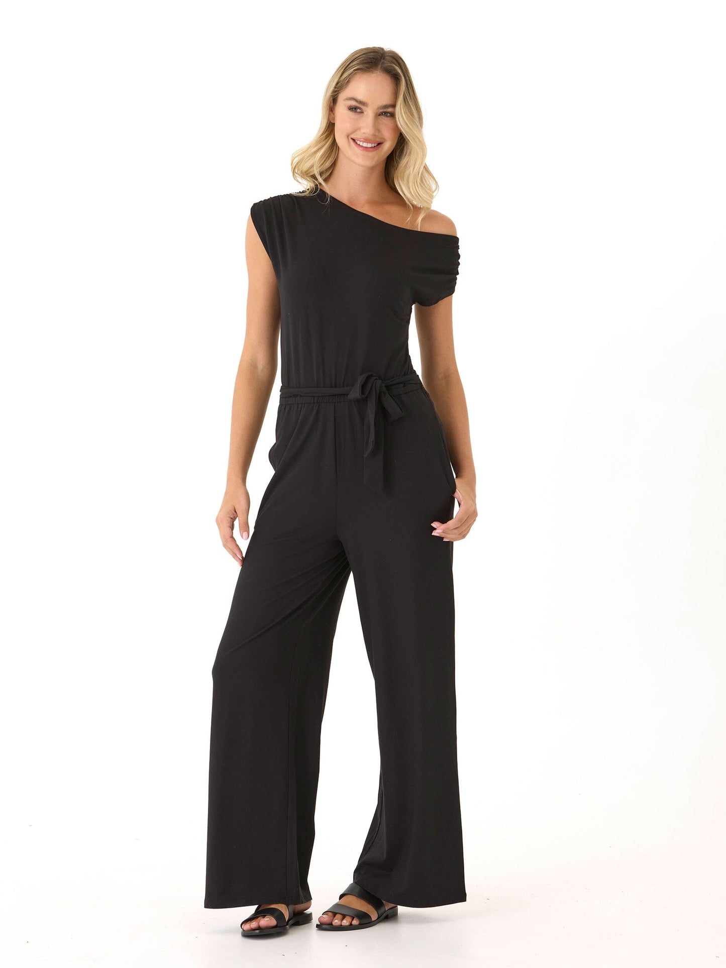 Leoni Luxe Jersey Wide Leg Jumpsuit