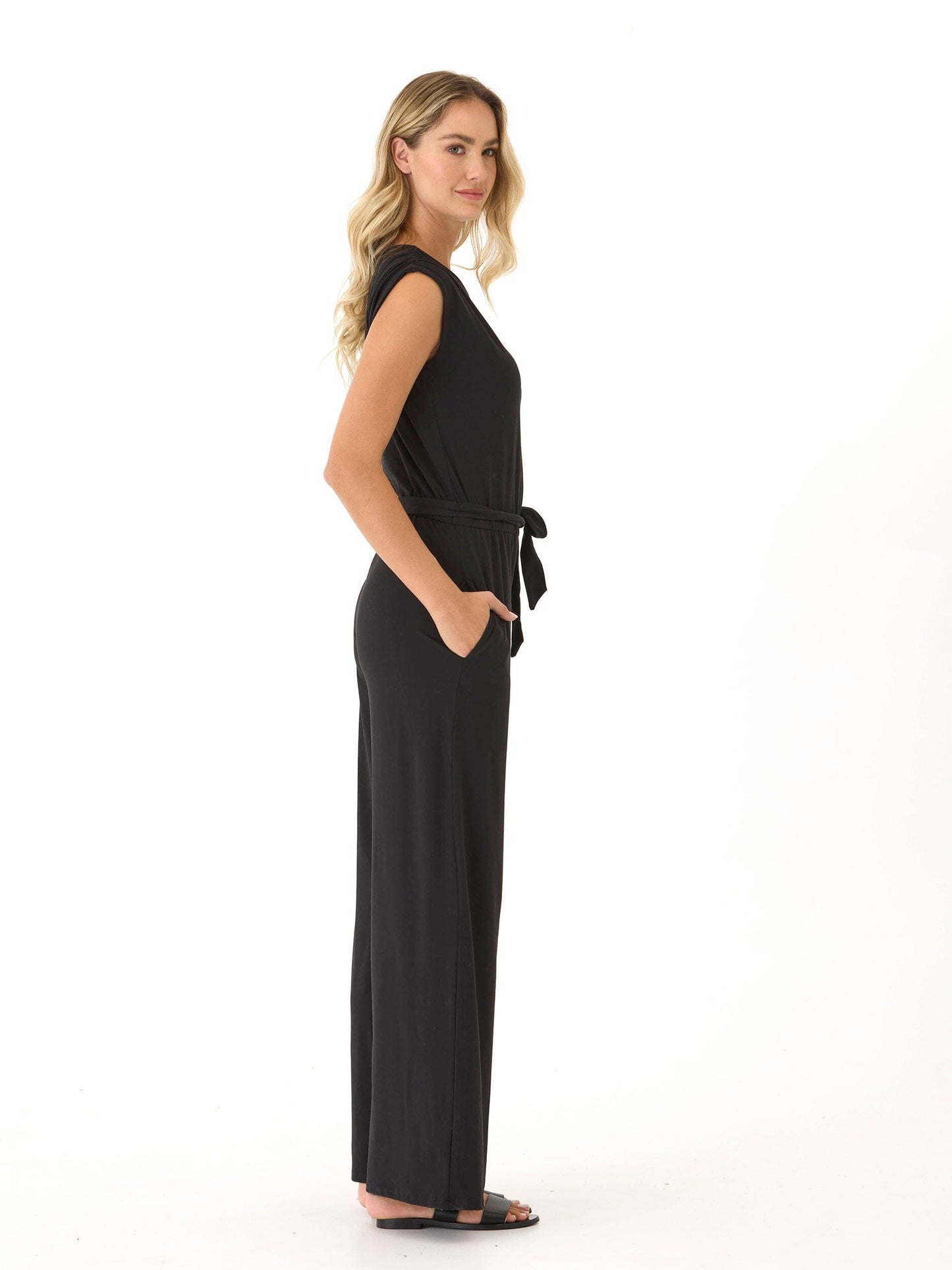 Leoni Luxe Jersey Wide Leg Jumpsuit
