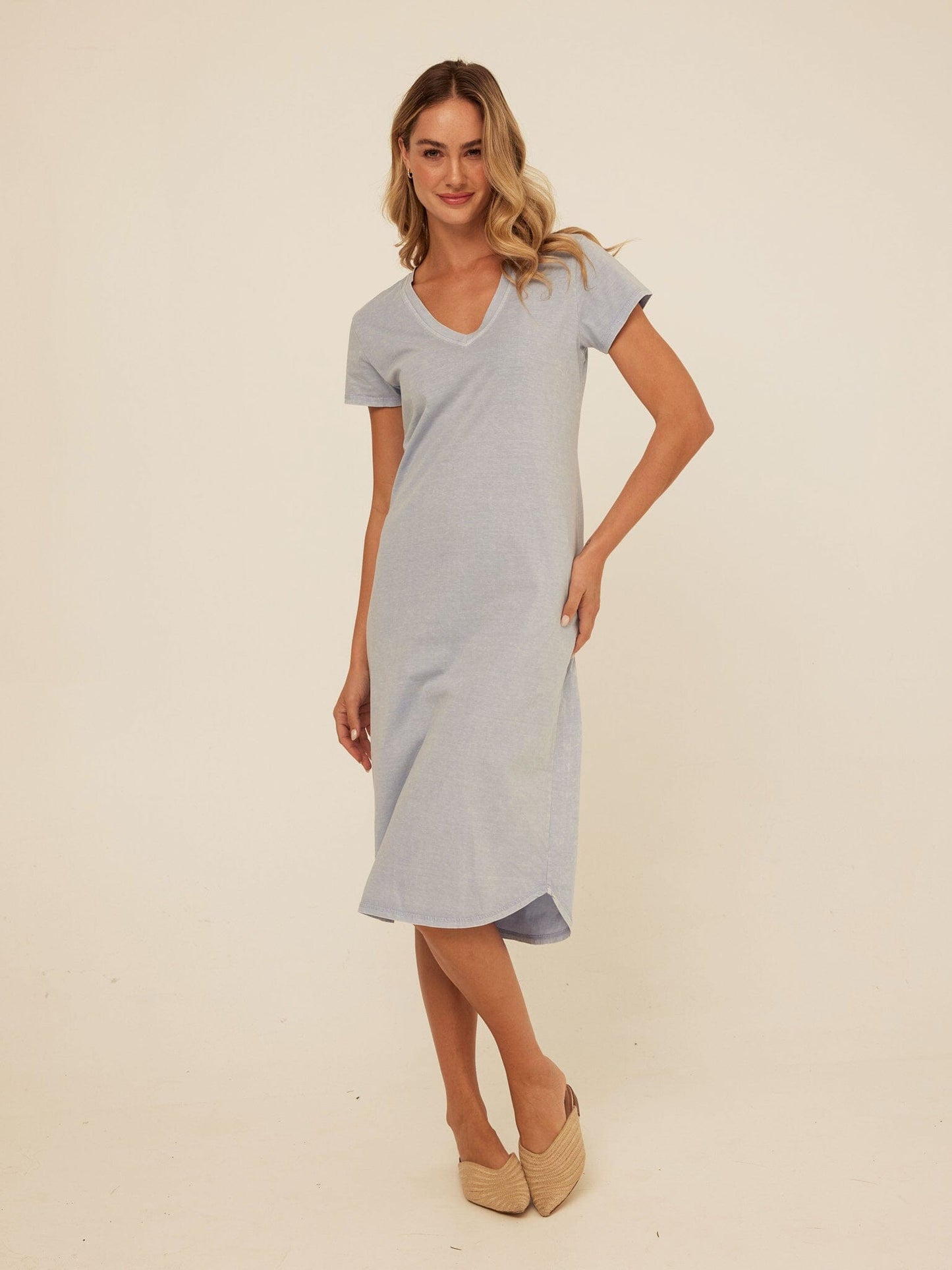 Ethel Mineral Wash Eco Jersey Midi Dress