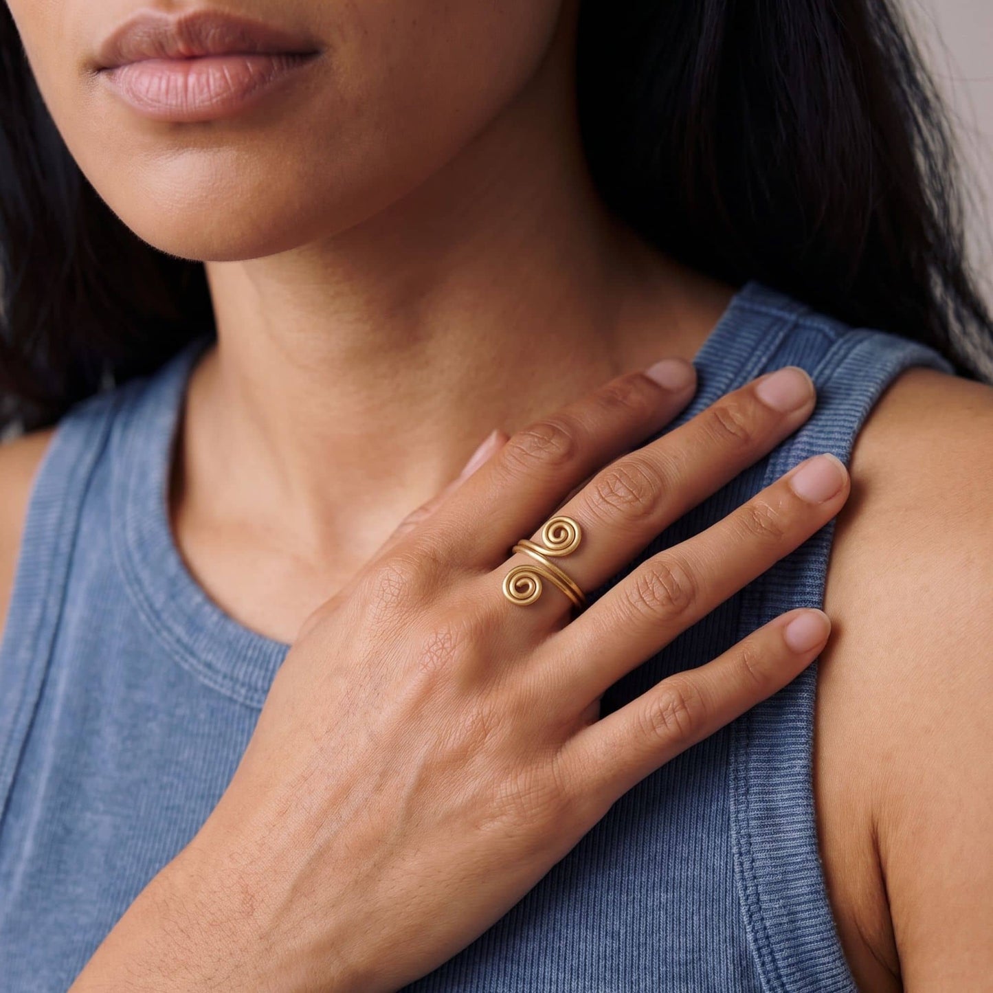 Tala Circular Spiral Wire Ring for Women Ecodunia