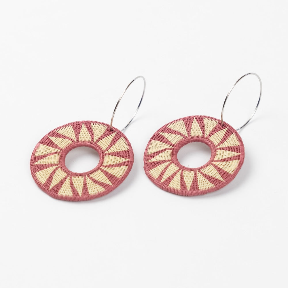 Rose Round Earrings-TAVWE