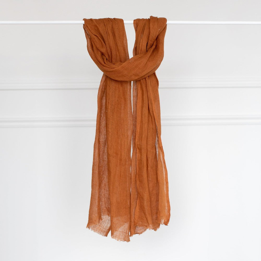 Telba linen shawl on a bar