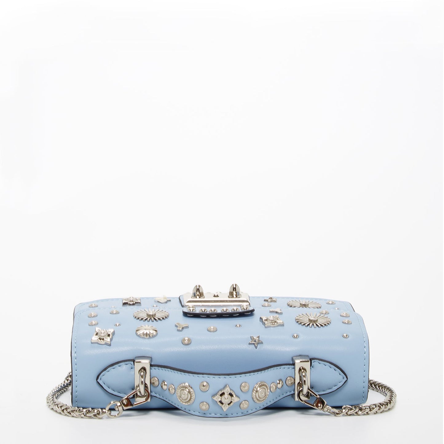 SUSU Small Leather Crossbody Bag Light Baby Blue Purse  Women's Handbag