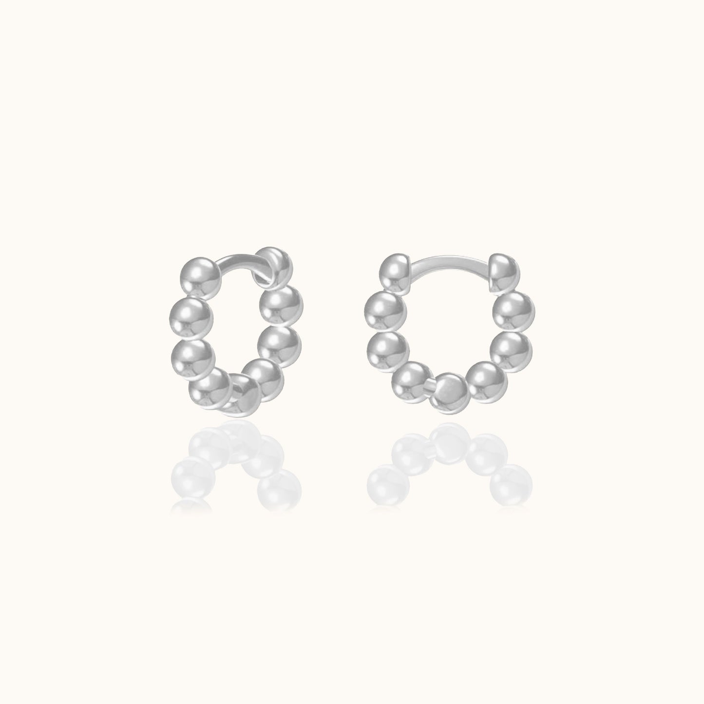 Thick Bead Hoop Earrings