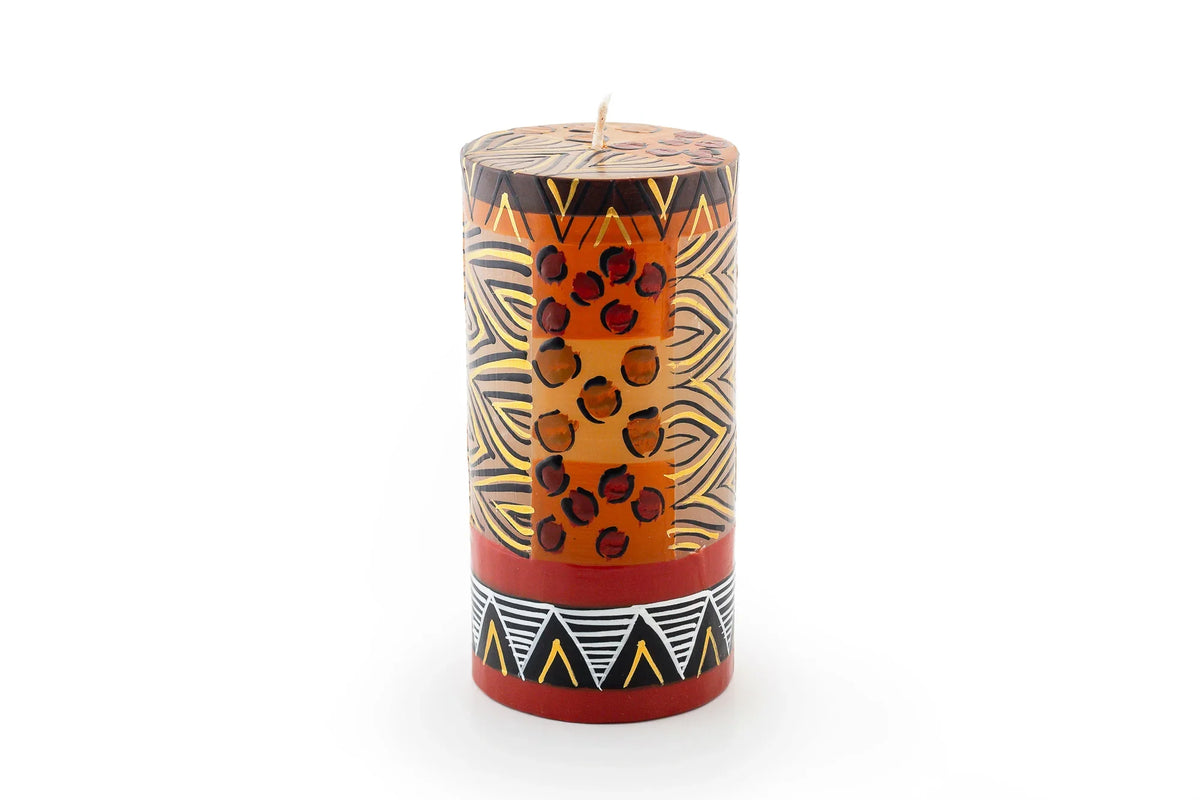 Animal Print Painted Candles