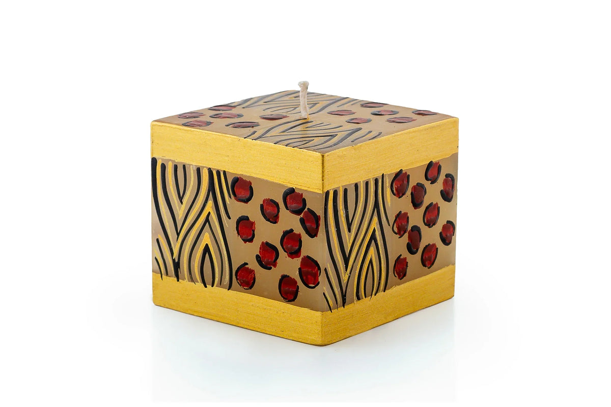 Animal Print Painted Candles