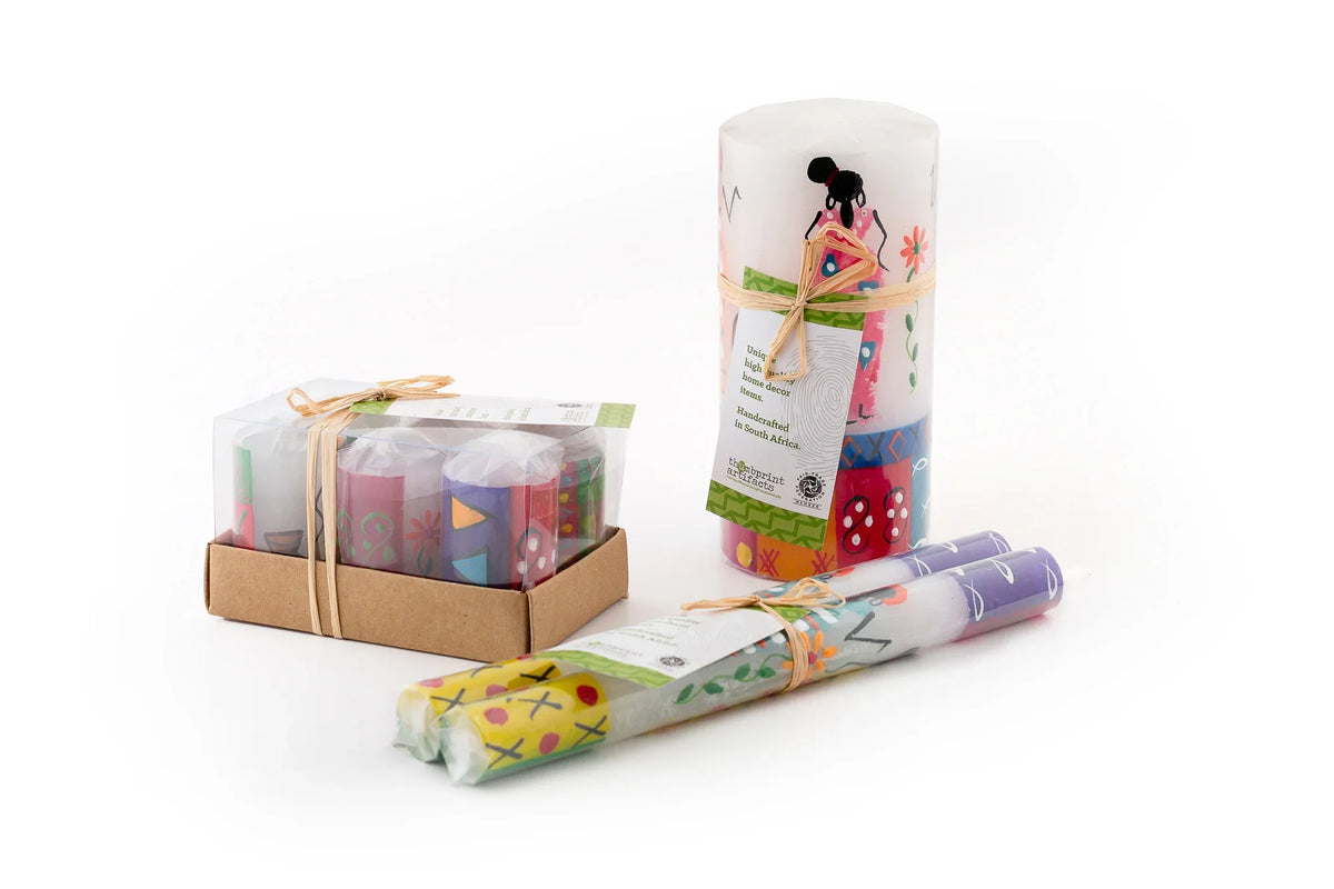 African Ladies Painted Candles