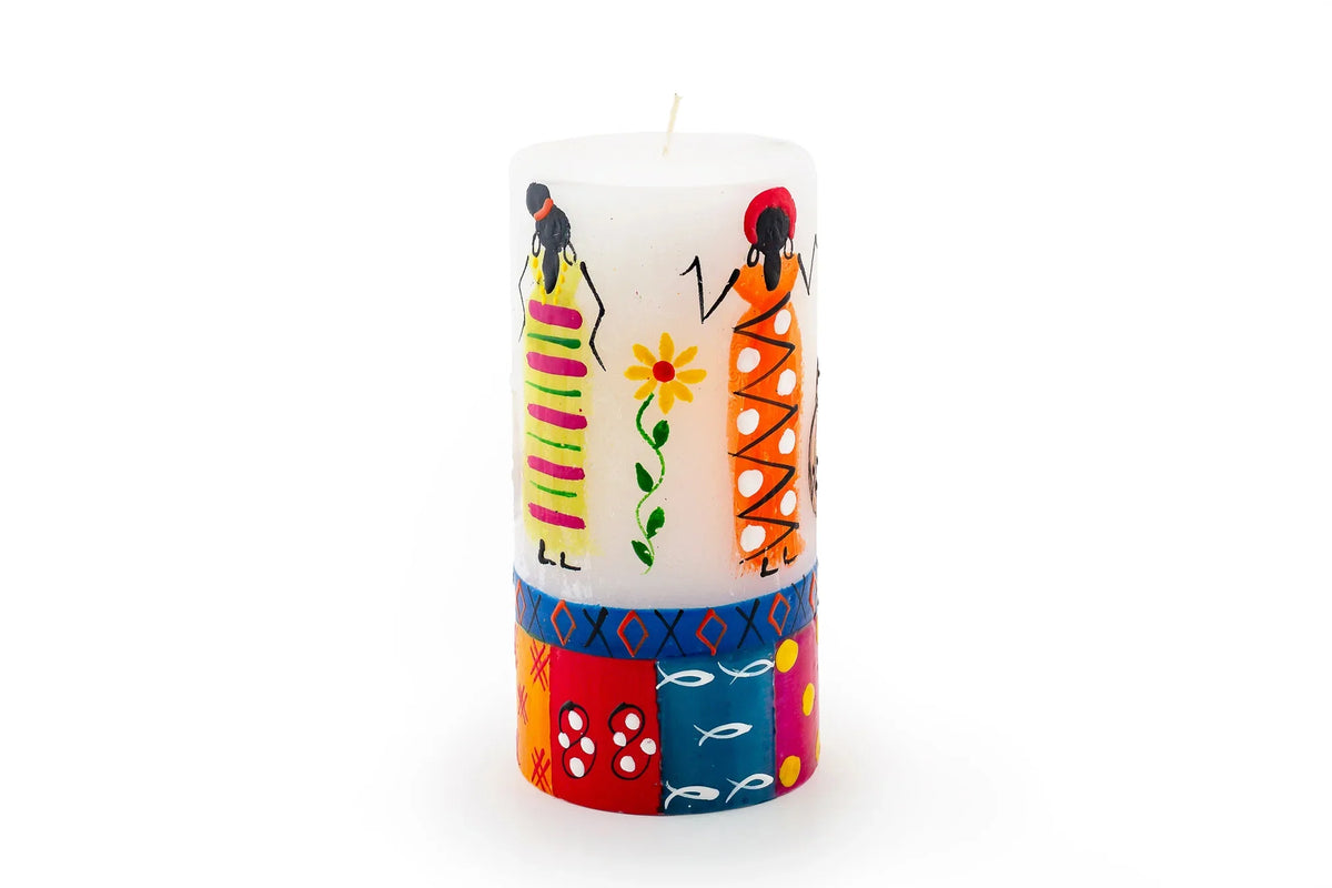 African Ladies Painted Candles