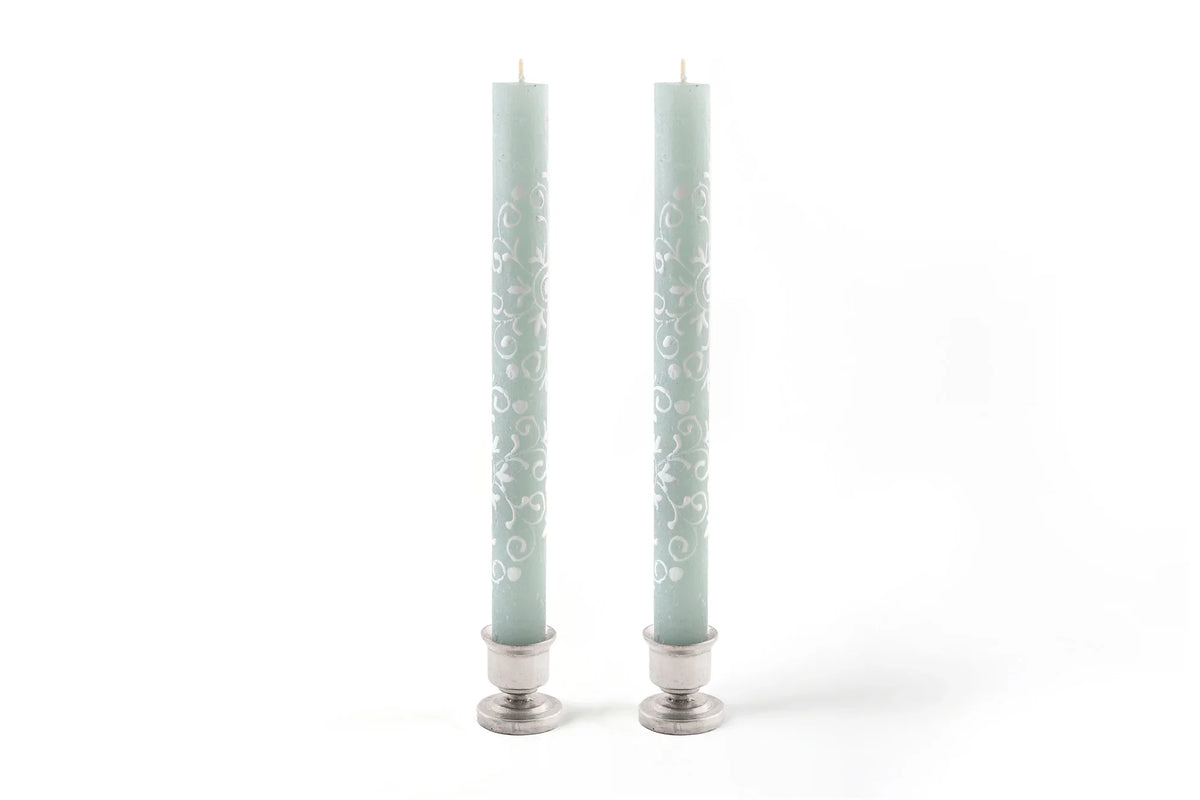 Henna Duck Egg Painted Candles