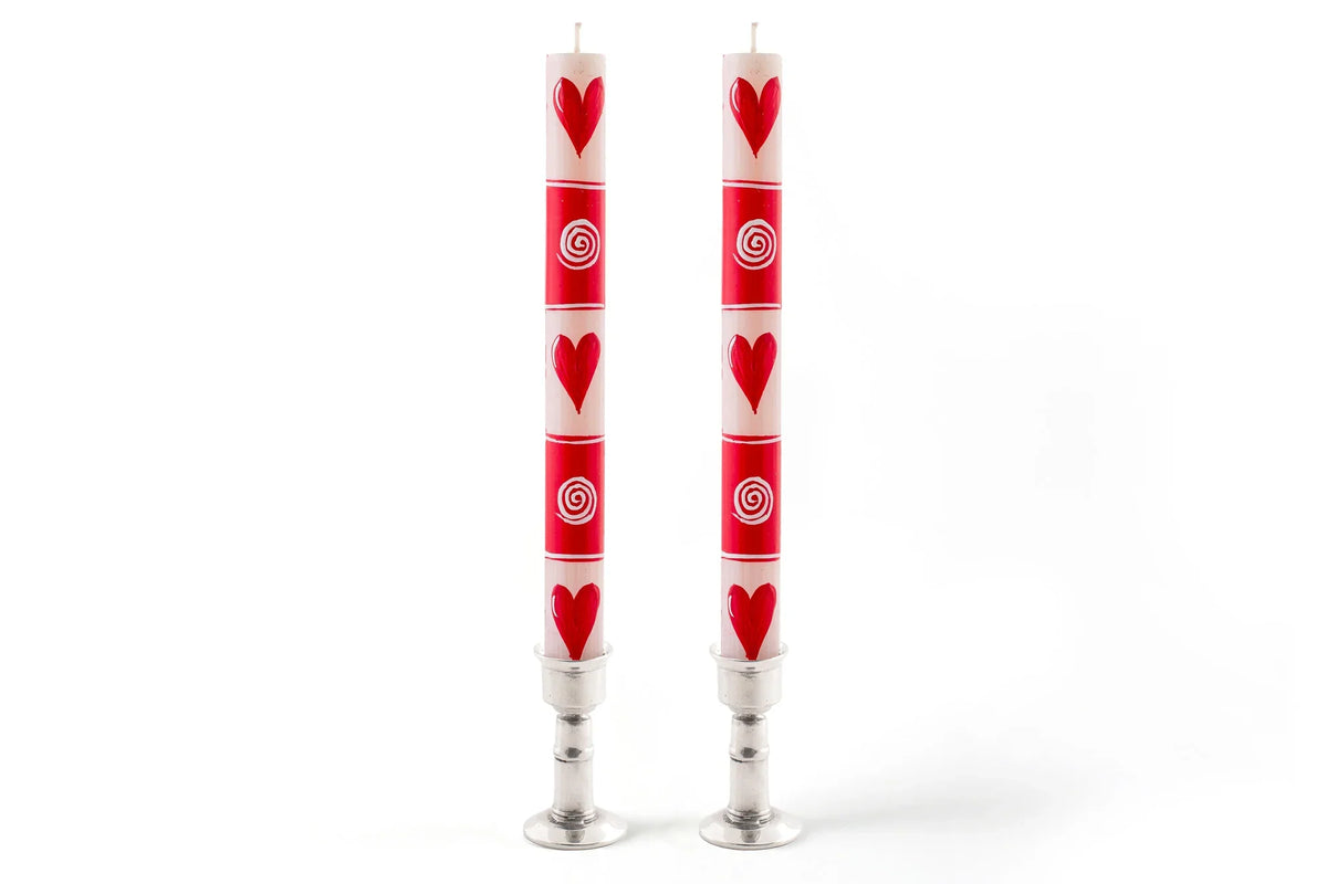 Valentine's Day Painted Candle