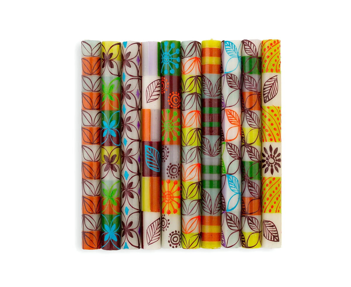 Magic Garden Painted Candles