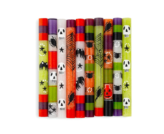 Halloween Painted Candles