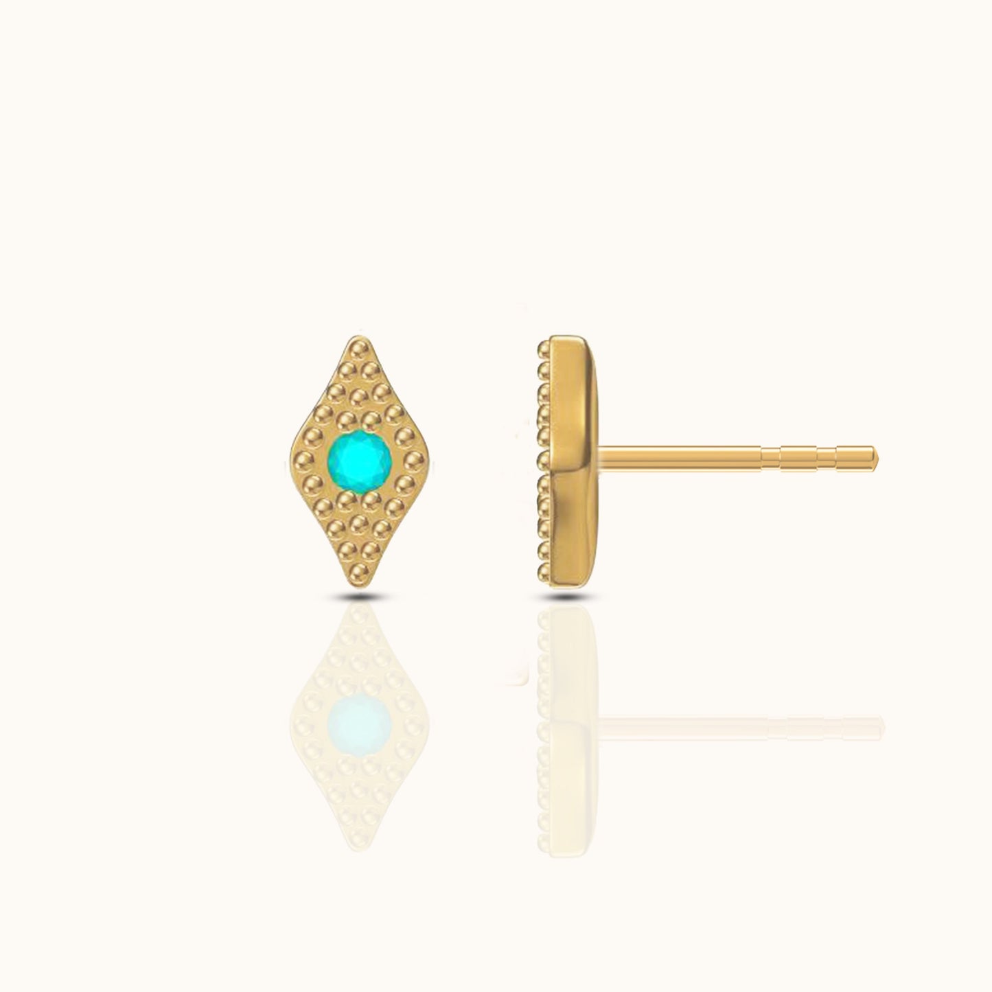 Turquoise Evil Eye Stud Earrings