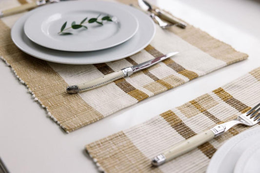 Gonder Handwoven Ethiopian Cotton Placemat | Set of 2