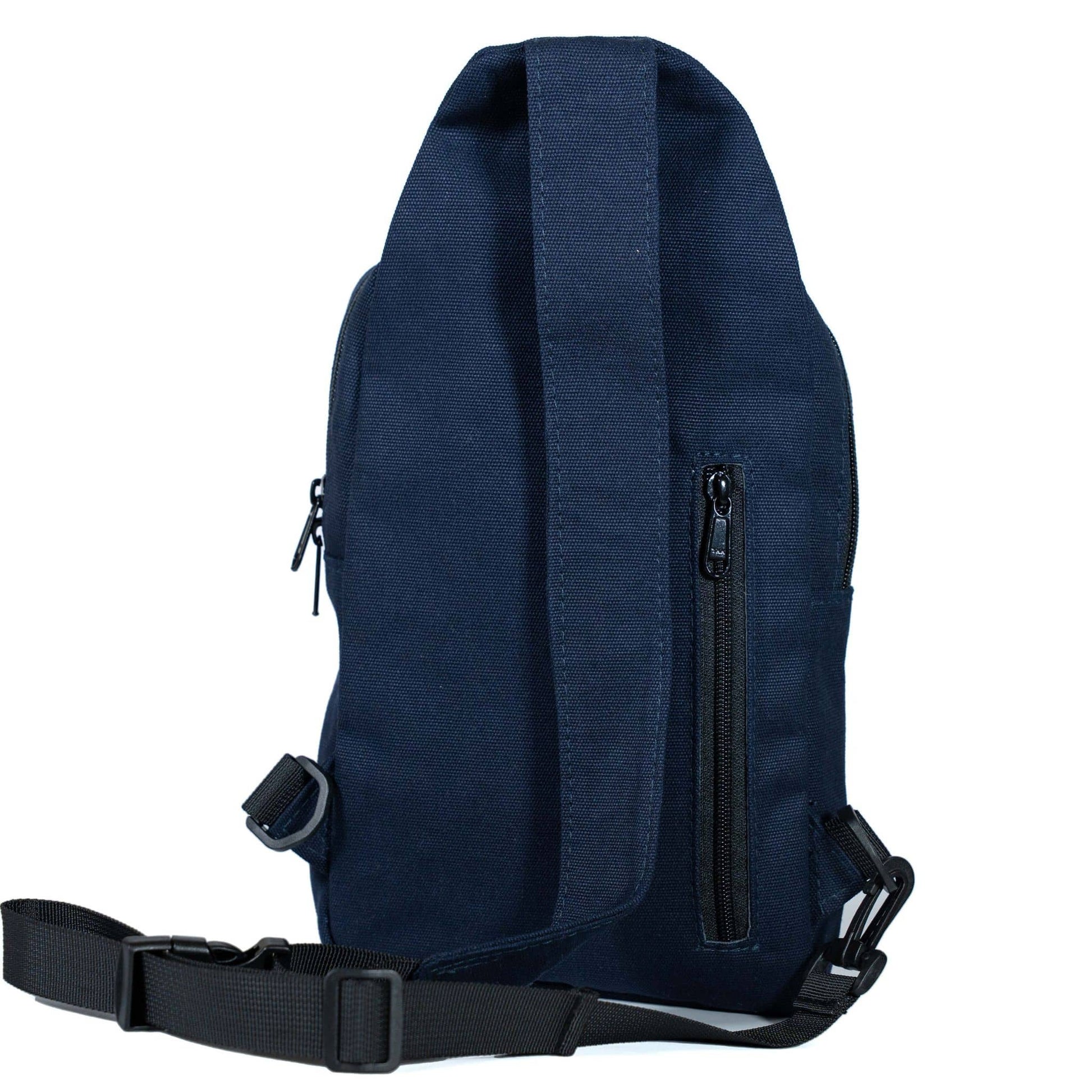 Umoja navy blue large canvas crossbody sling bag #color_navy-blue