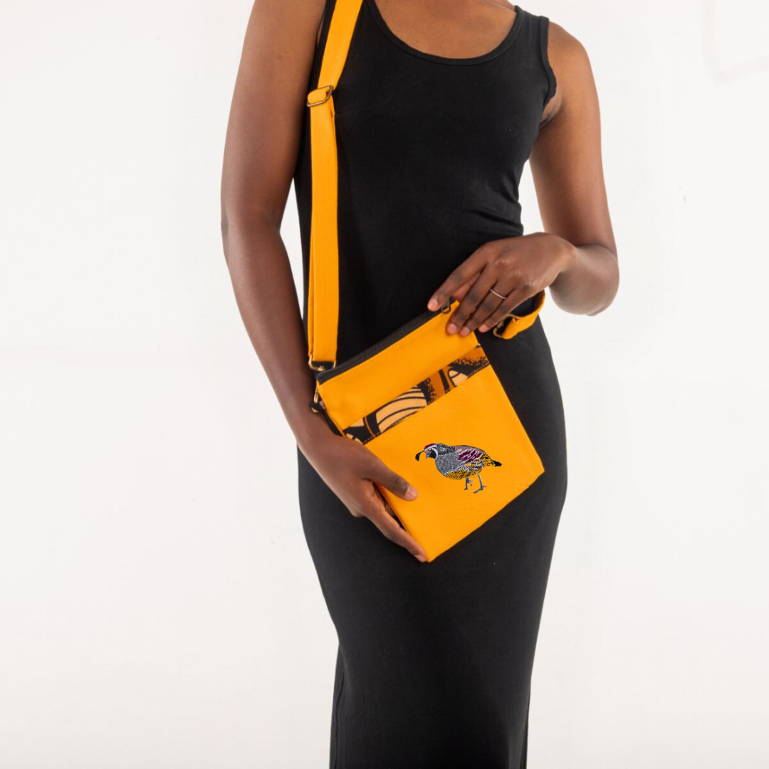 Quail Essentials Bag, Canvas Crossbody Purse #color_orange