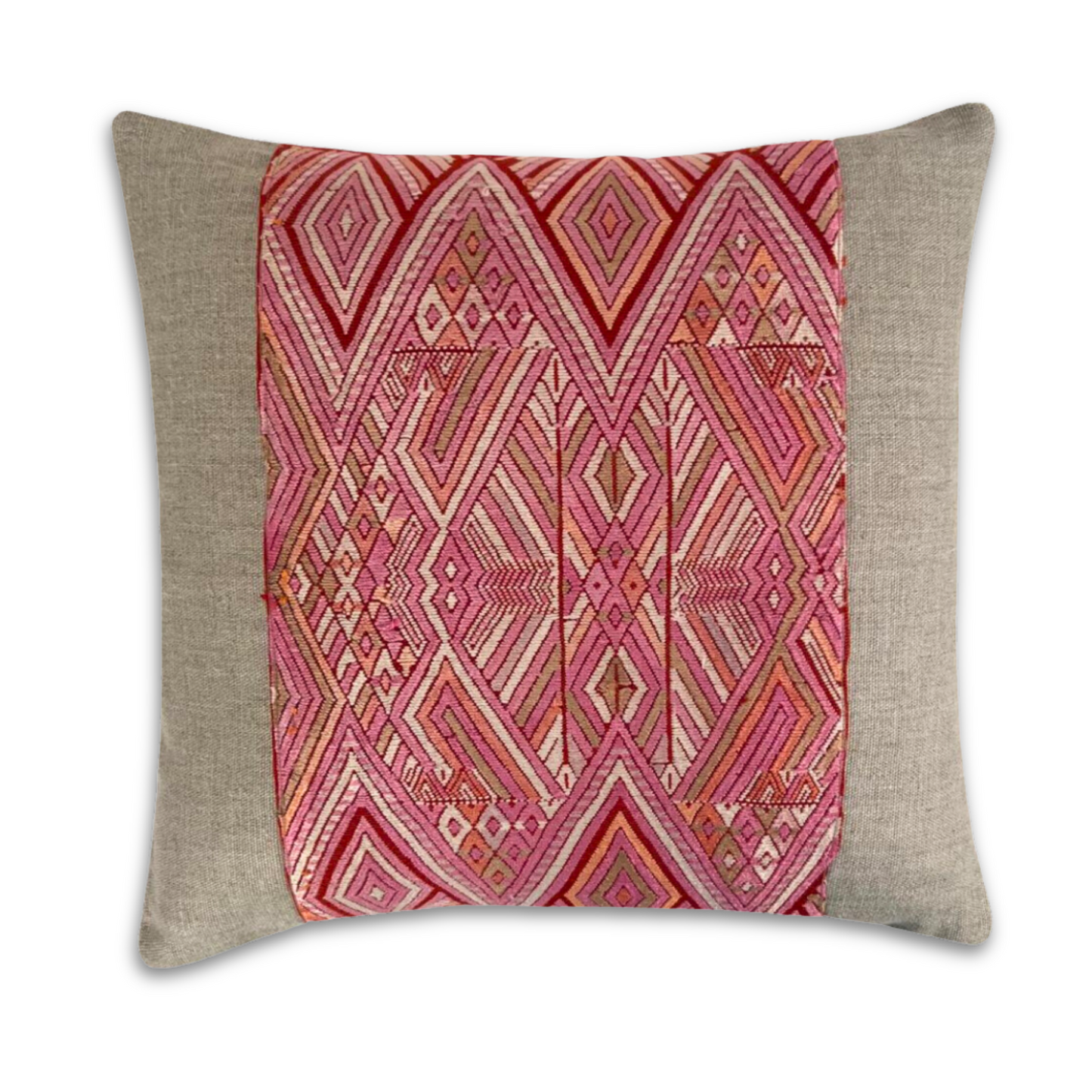 Huipil & Hemp Throw Pillow Cover