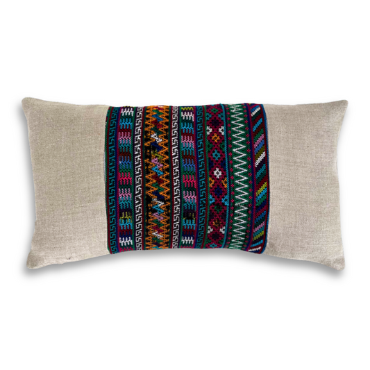 Huipil & Hemp Throw Pillow Cover