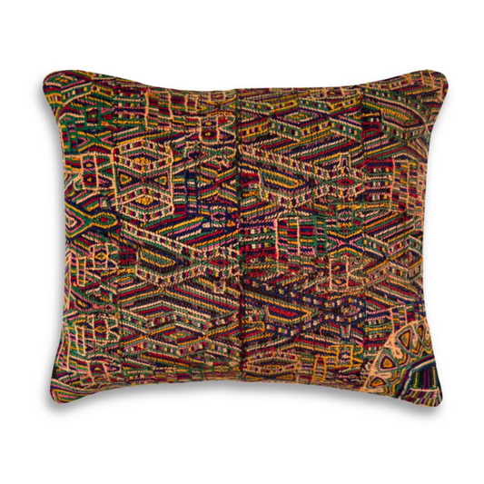 Huipil & Hemp Throw Pillow Cover