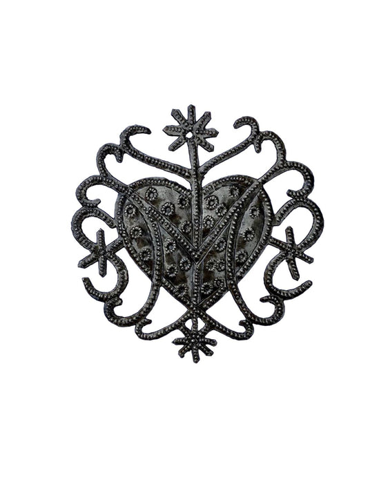 Haitian Art-inspired Veve Design, Freda Veve Heart, 4