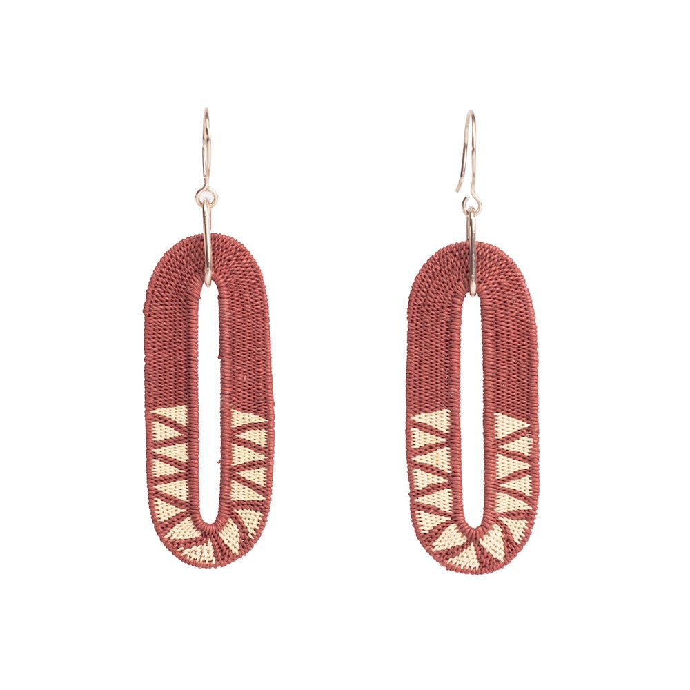 Rose Oval Earrings-TAVWE