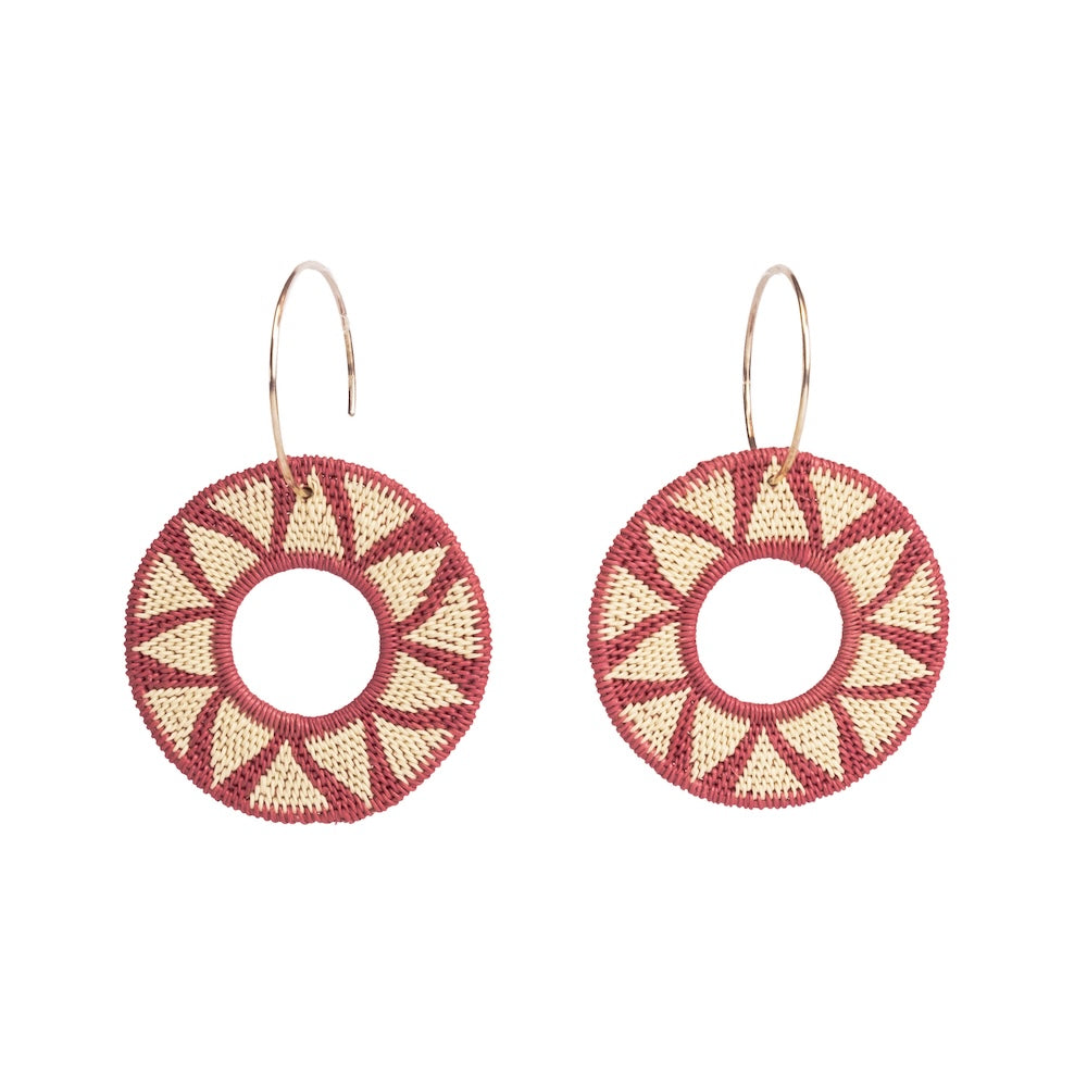 Rose Round Earrings-TAVWE