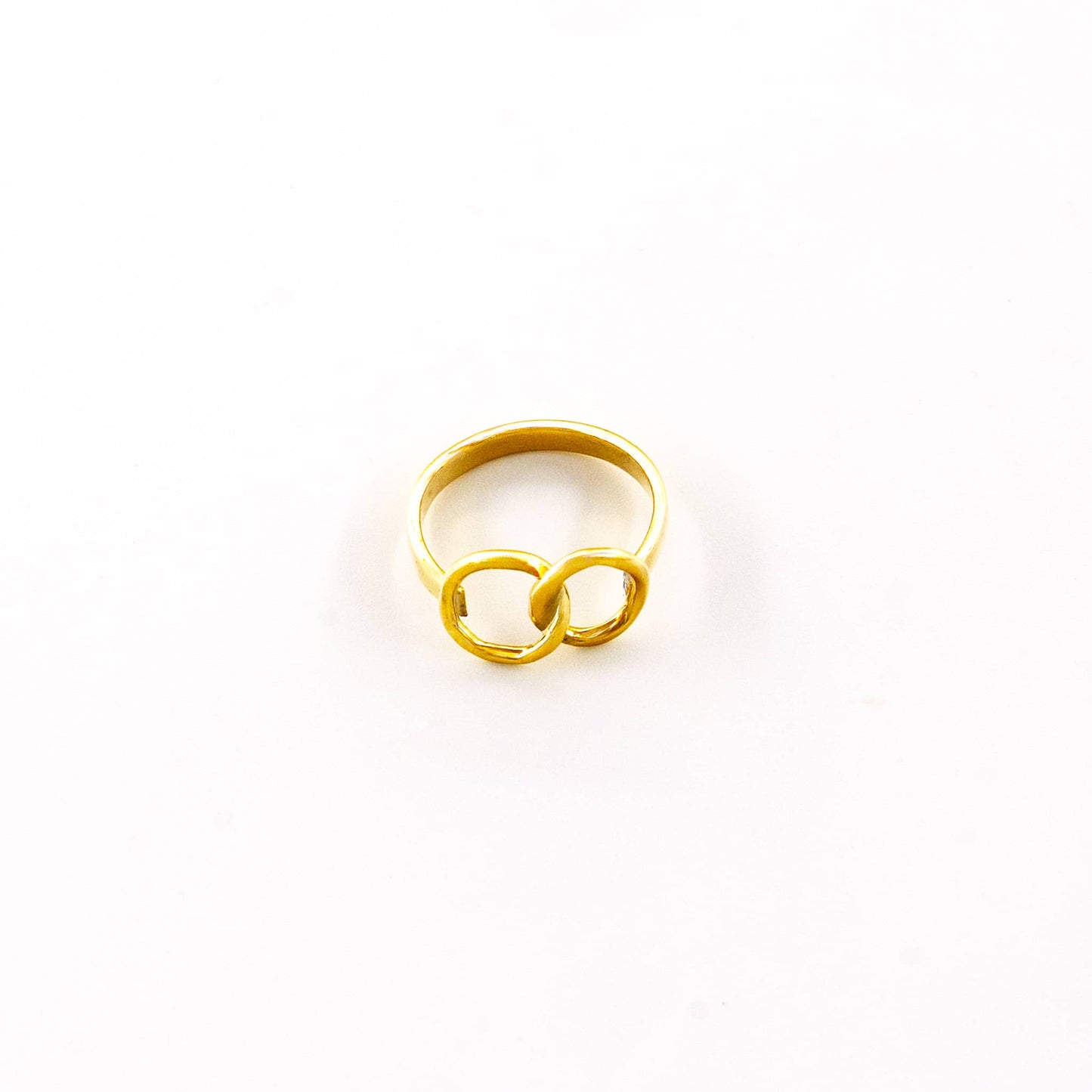 Brass Interlocking Double Circle Ring | Upeo - Ecodunia