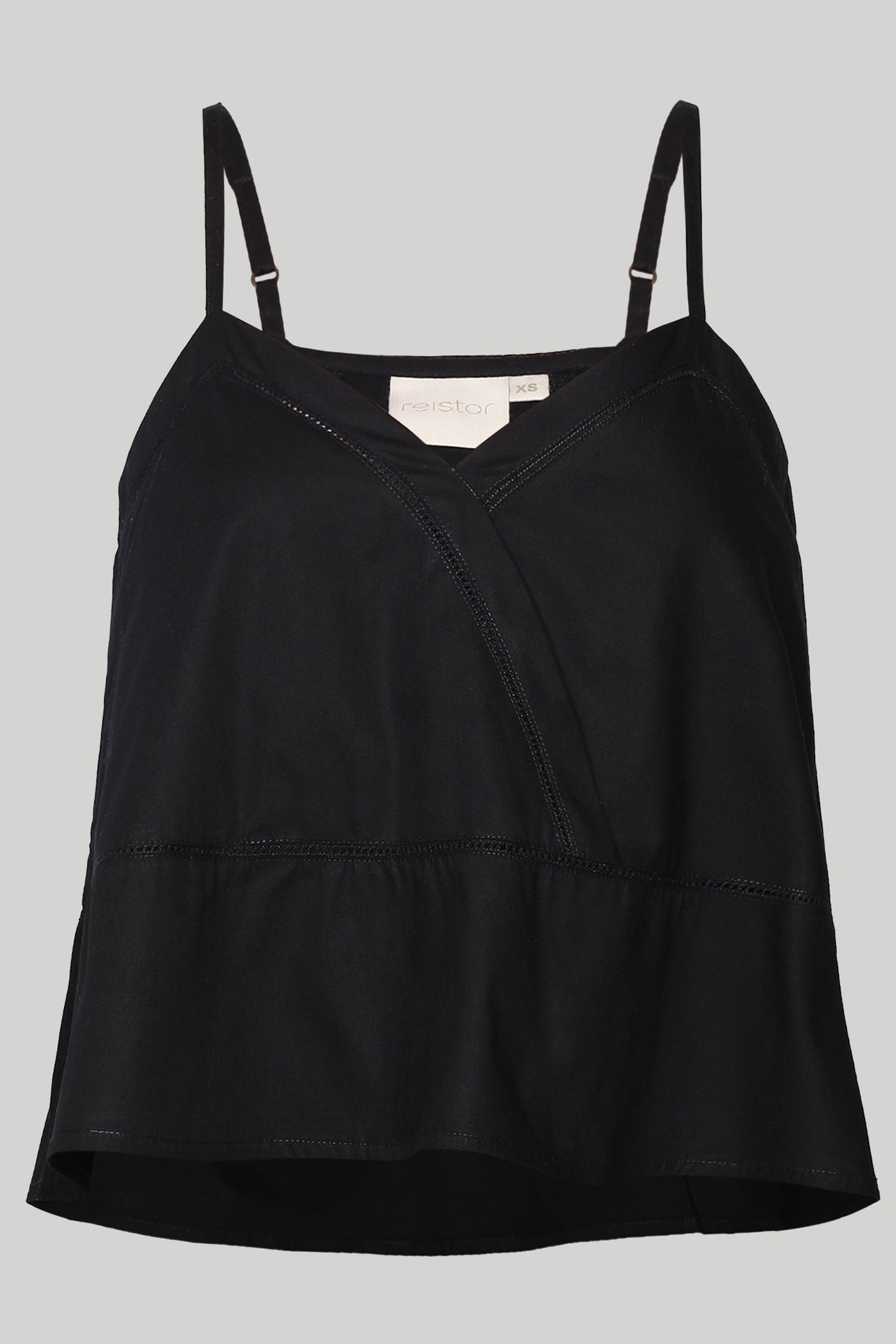 V-neckLaceCamisoleinBlack-5