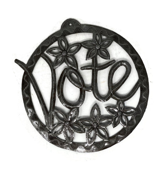 VOTE, Metal Sign, Wall Plaque, Decorative Ornament 7.5