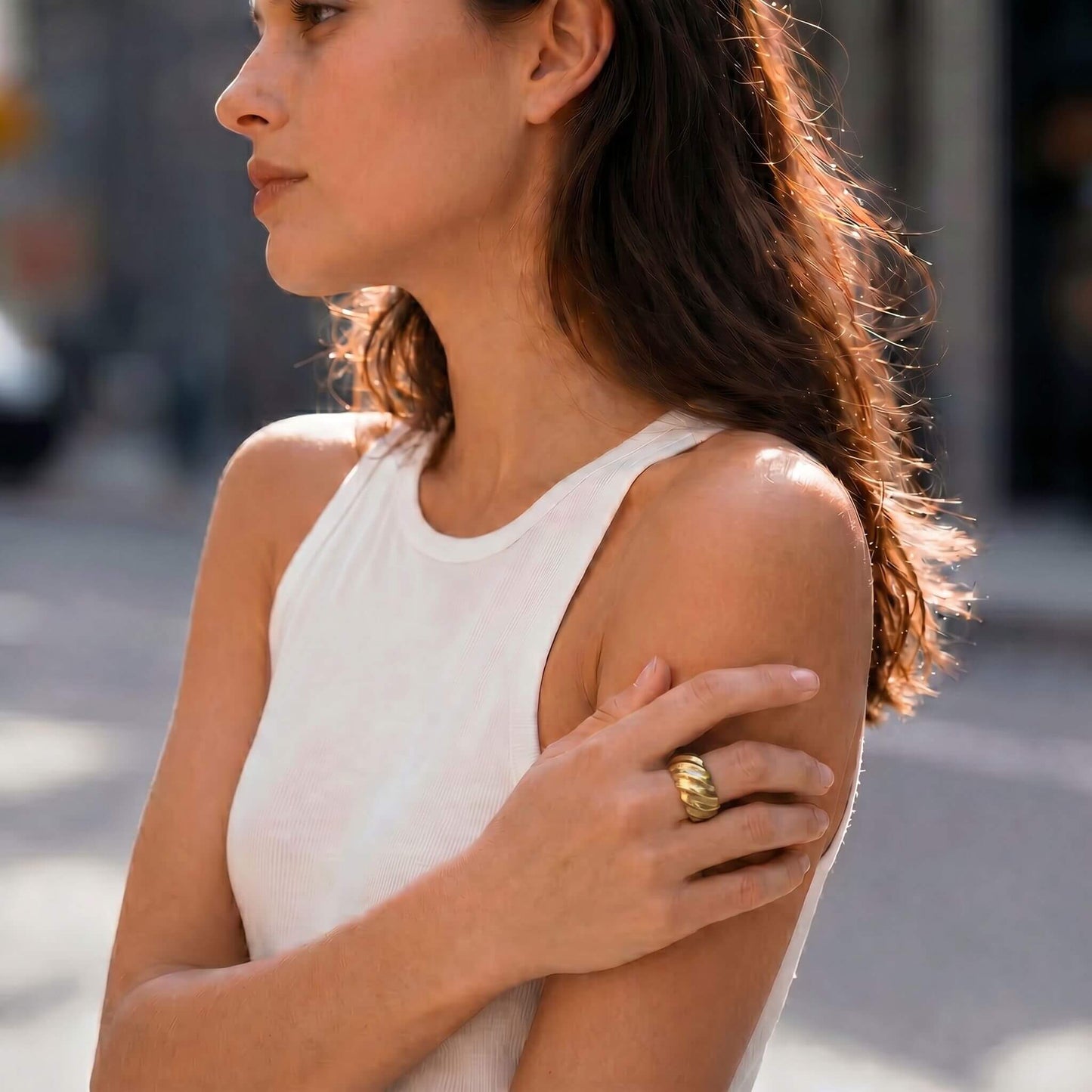 Water Waves Brass Ring | Maji