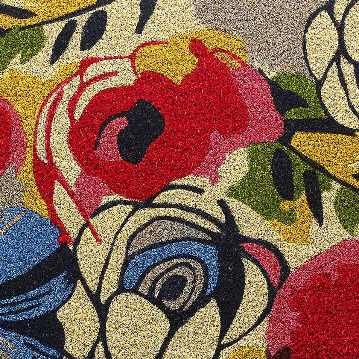 Watercolor Floral Coir Doormat