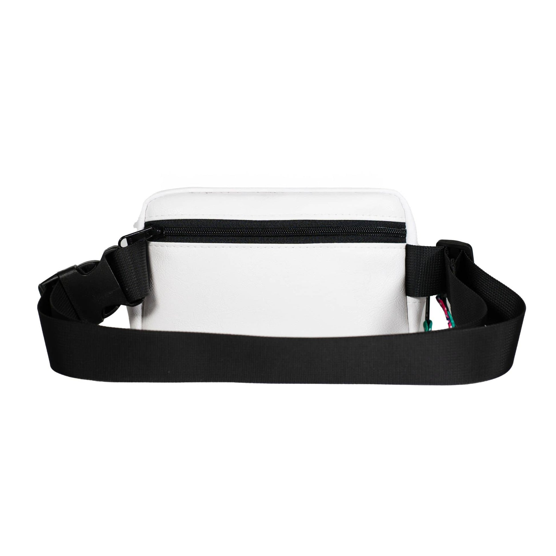Vegan Leather Crossbody Belt Bag Ecodunia #color_white