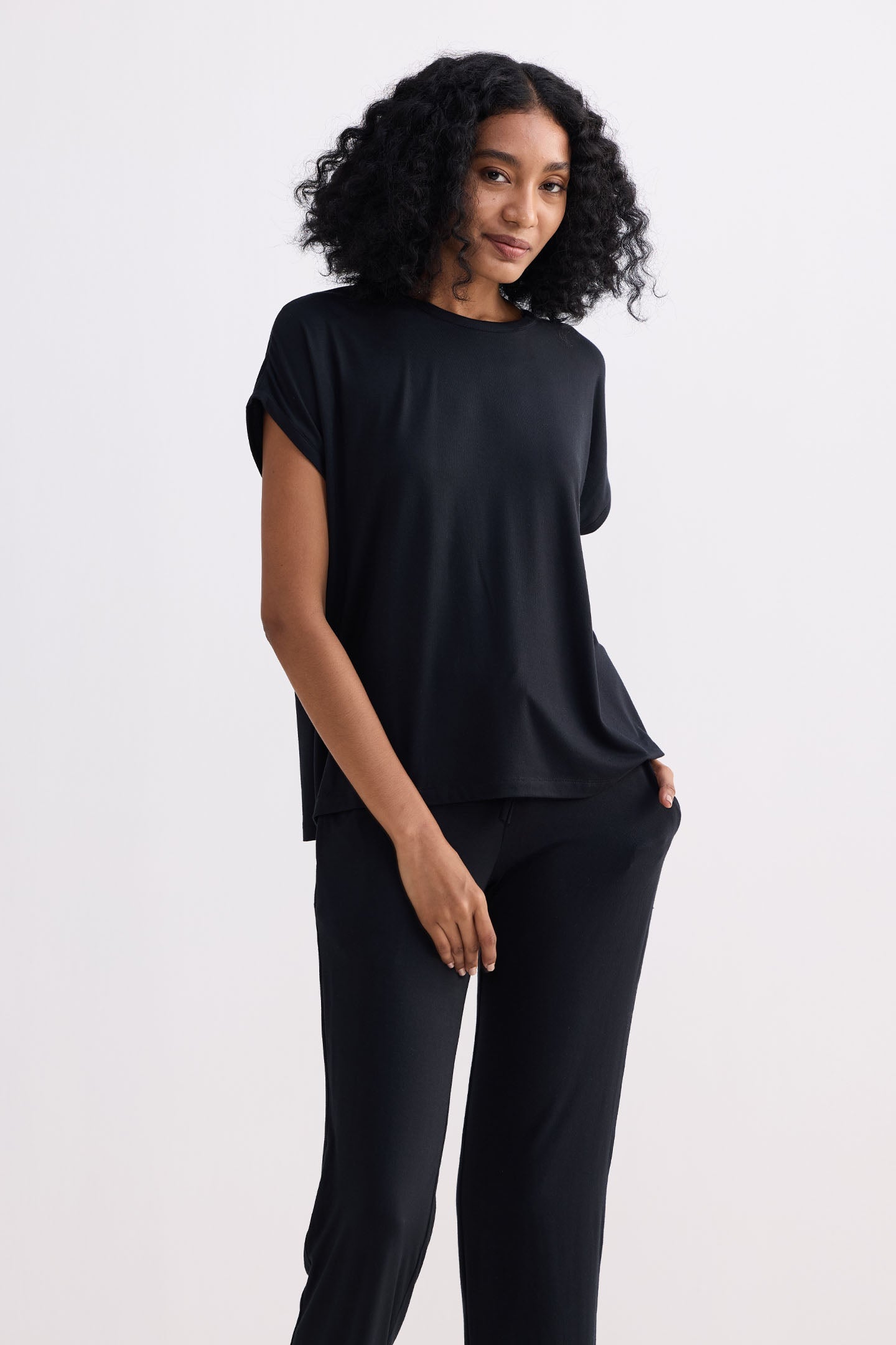 Wide Leg Pant in Black Side