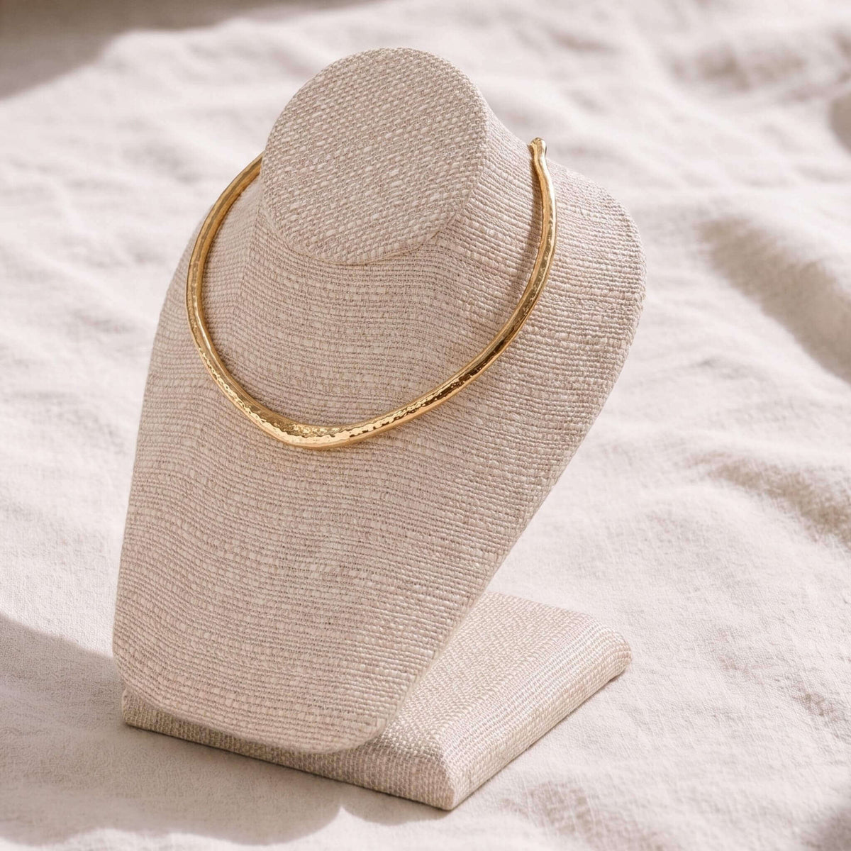 Smooth Wide Neck Cuff Brass Choker Necklace for Women | Msala - EcoDunia