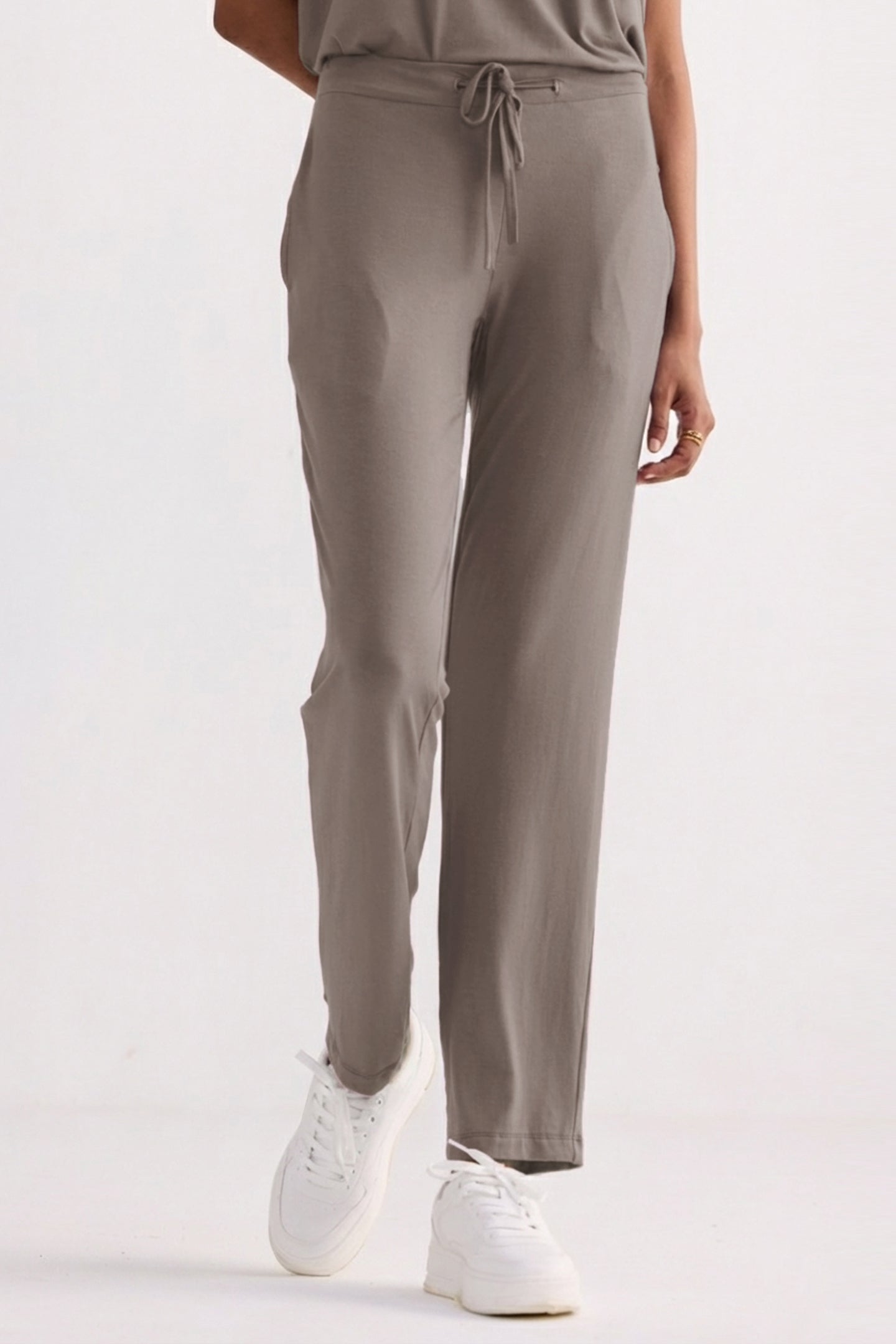 Wide Leg Pant in  Earth Grey